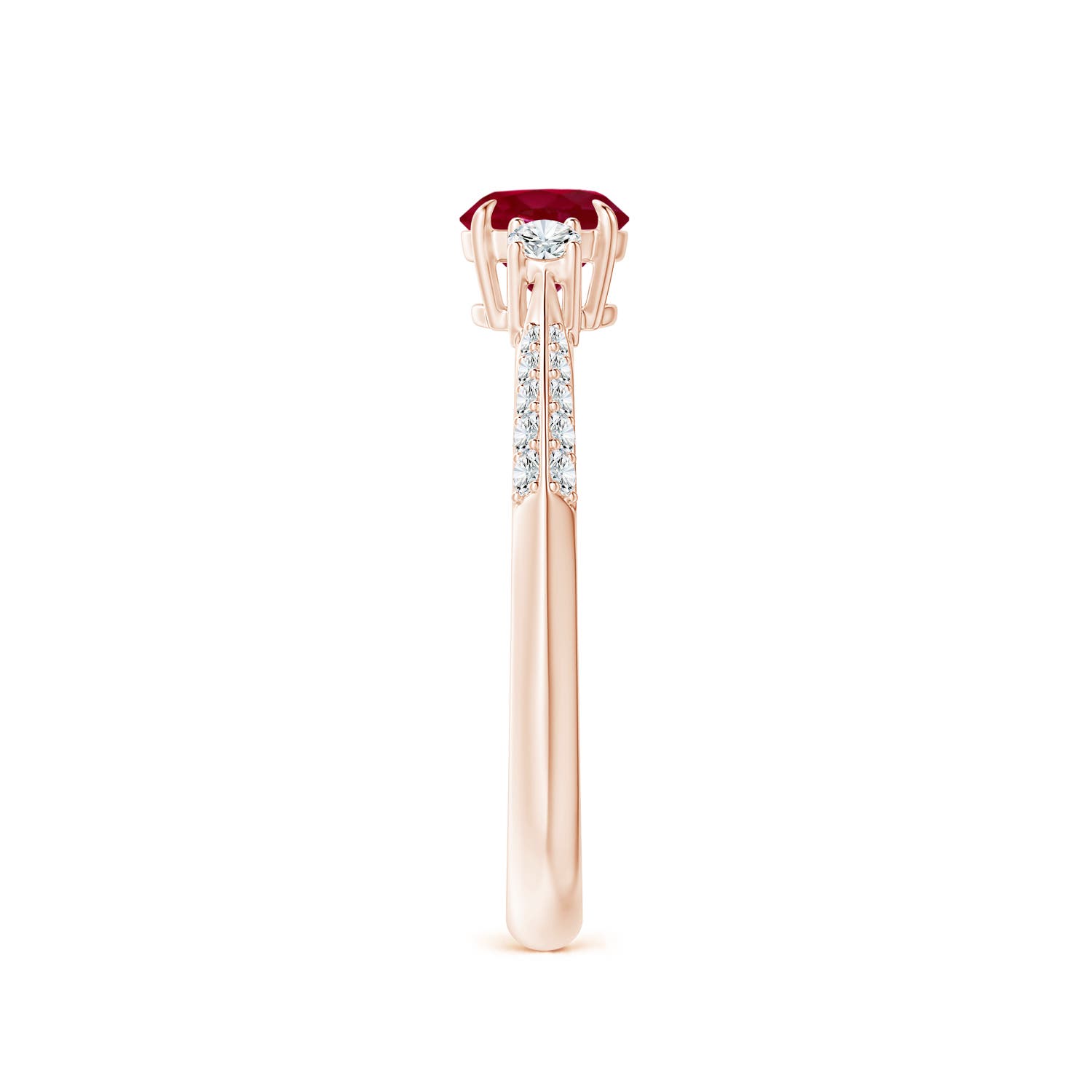 AA - Ruby / 0.85 CT / 14 KT Rose Gold