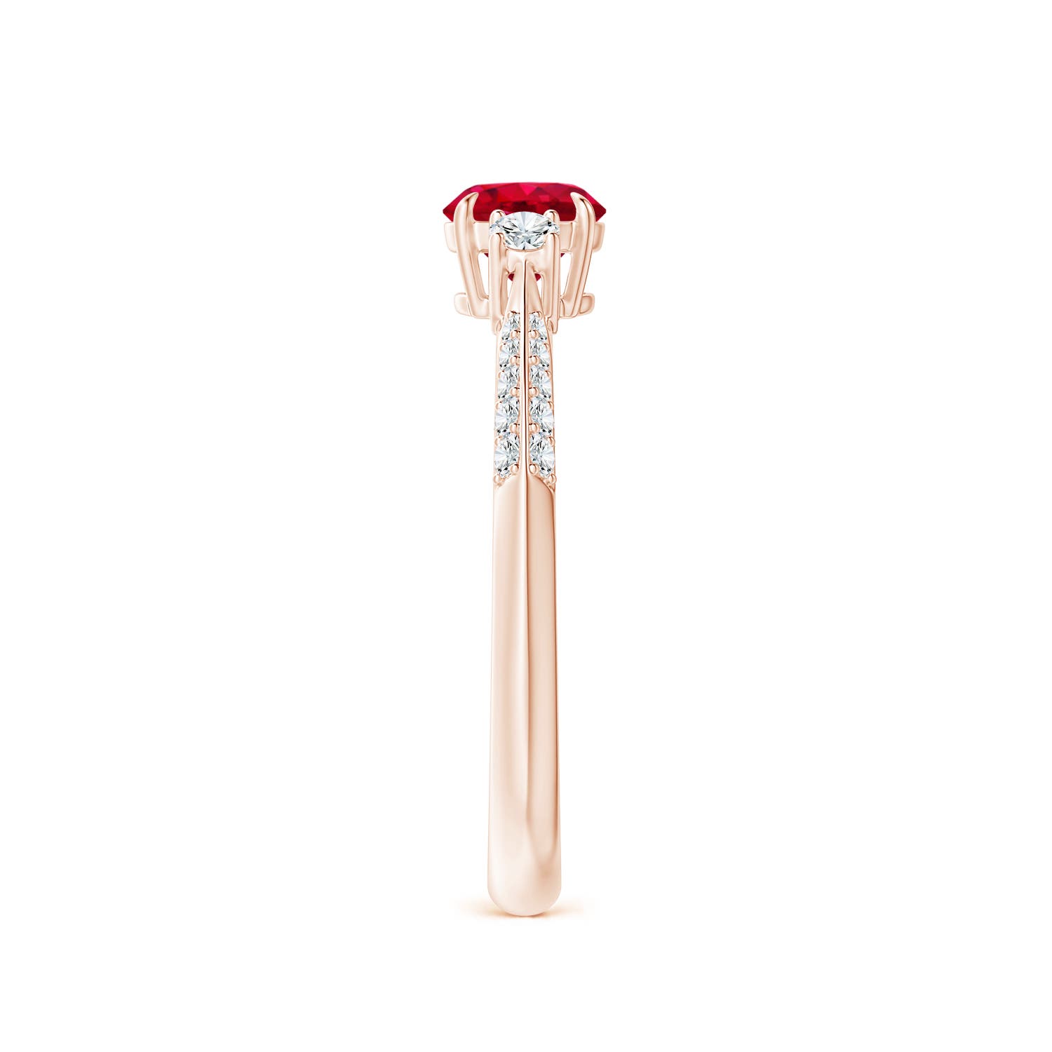 AAA - Ruby / 0.85 CT / 14 KT Rose Gold