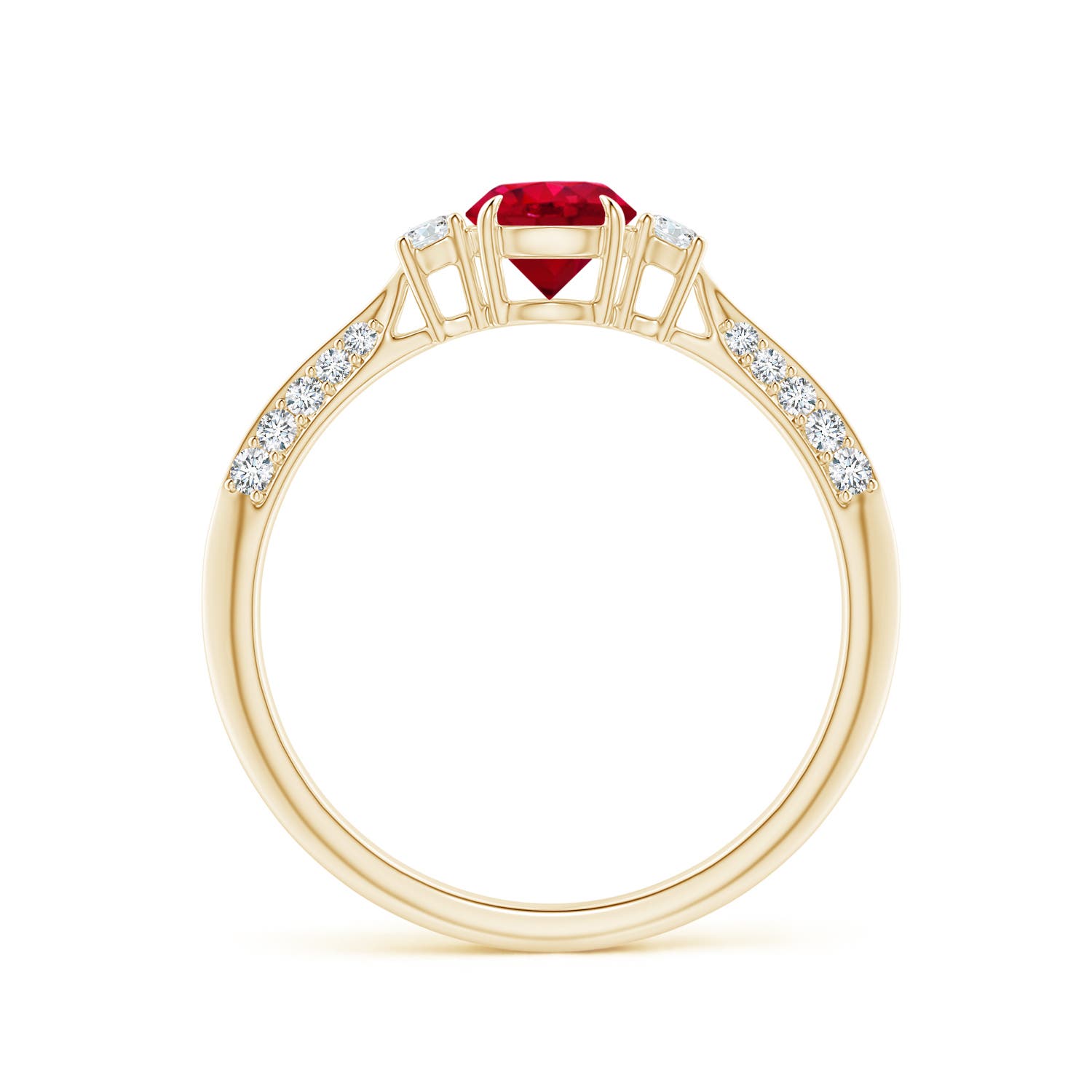 AAA - Ruby / 0.85 CT / 14 KT Yellow Gold