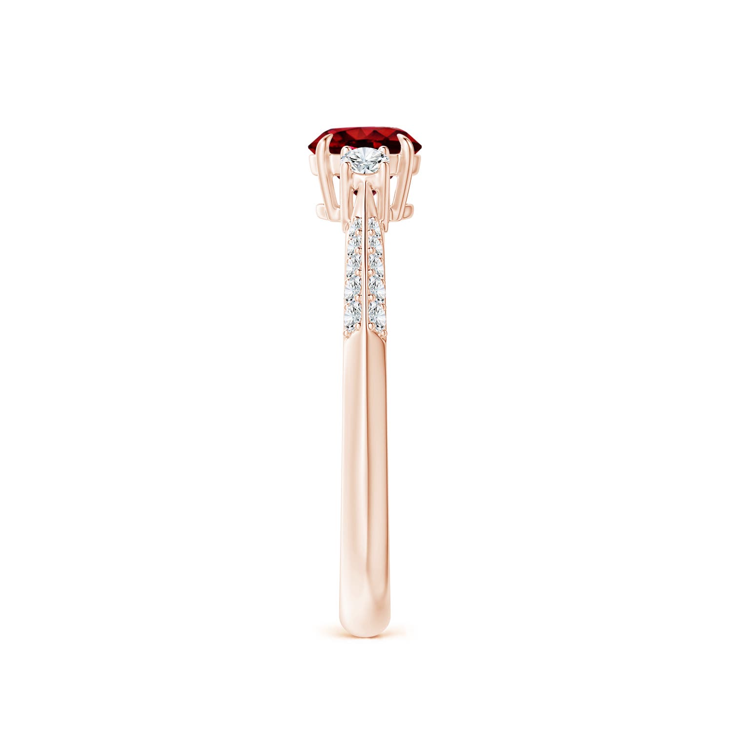 AAAA - Ruby / 0.85 CT / 14 KT Rose Gold