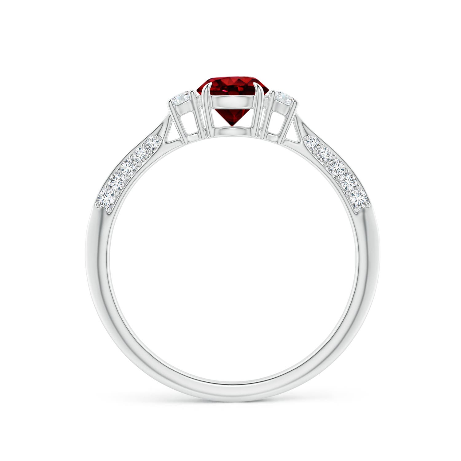 AAAA - Ruby / 0.85 CT / 14 KT White Gold