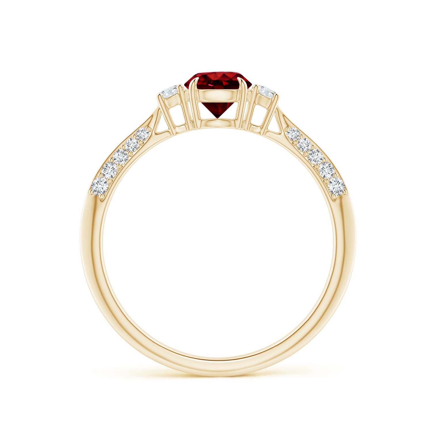 AAAA - Ruby / 0.85 CT / 14 KT Yellow Gold