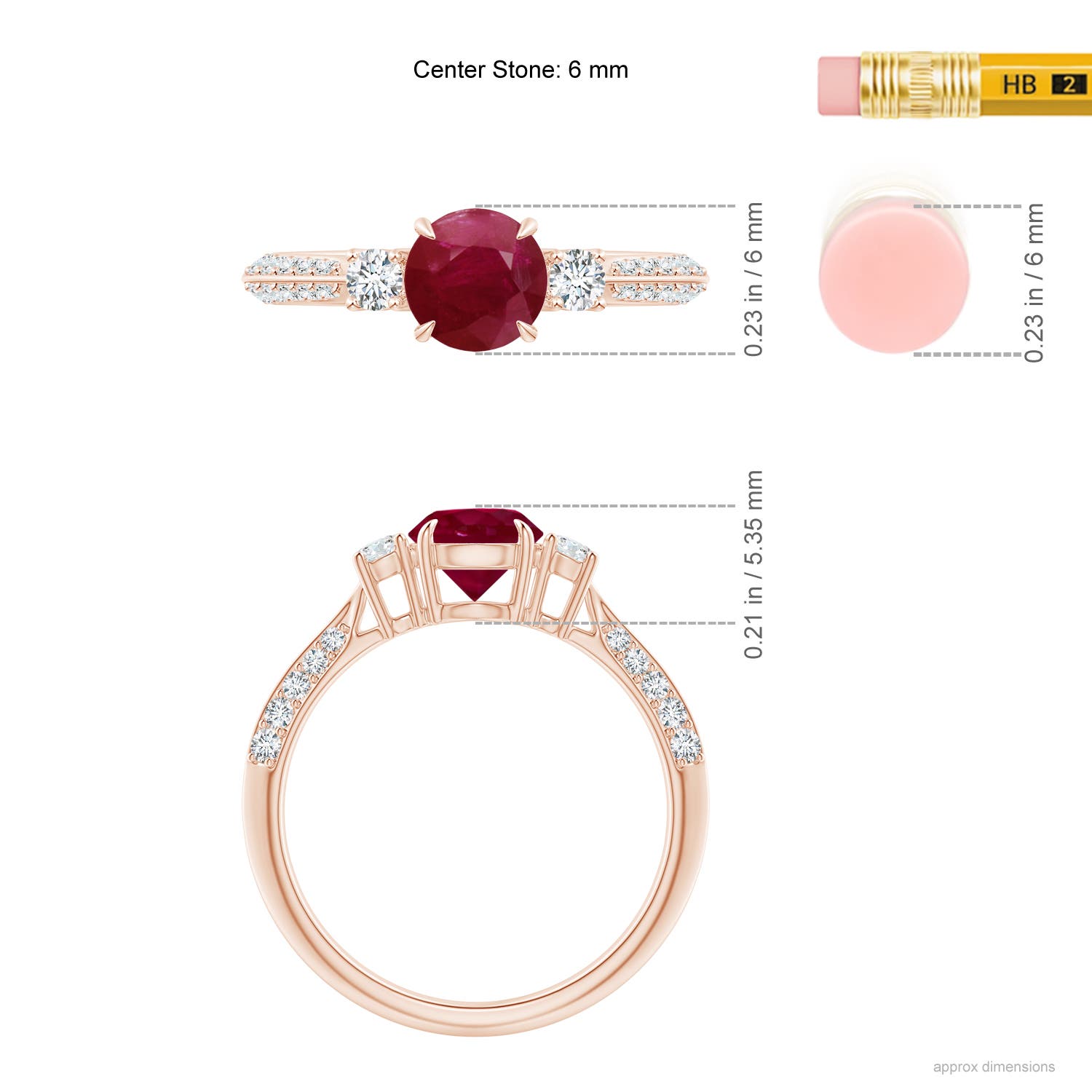 A - Ruby / 1.35 CT / 14 KT Rose Gold