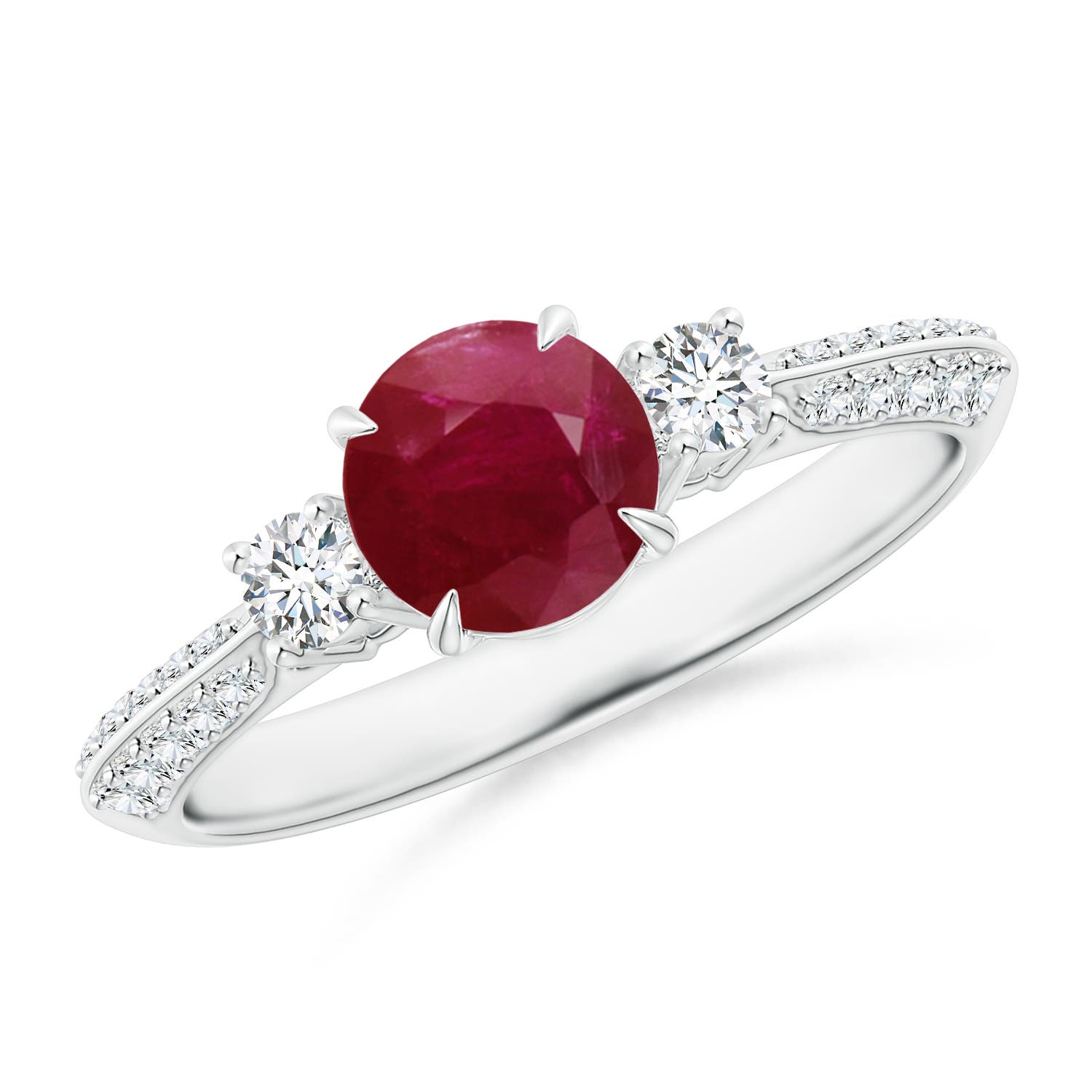 A - Ruby / 1.35 CT / 14 KT White Gold