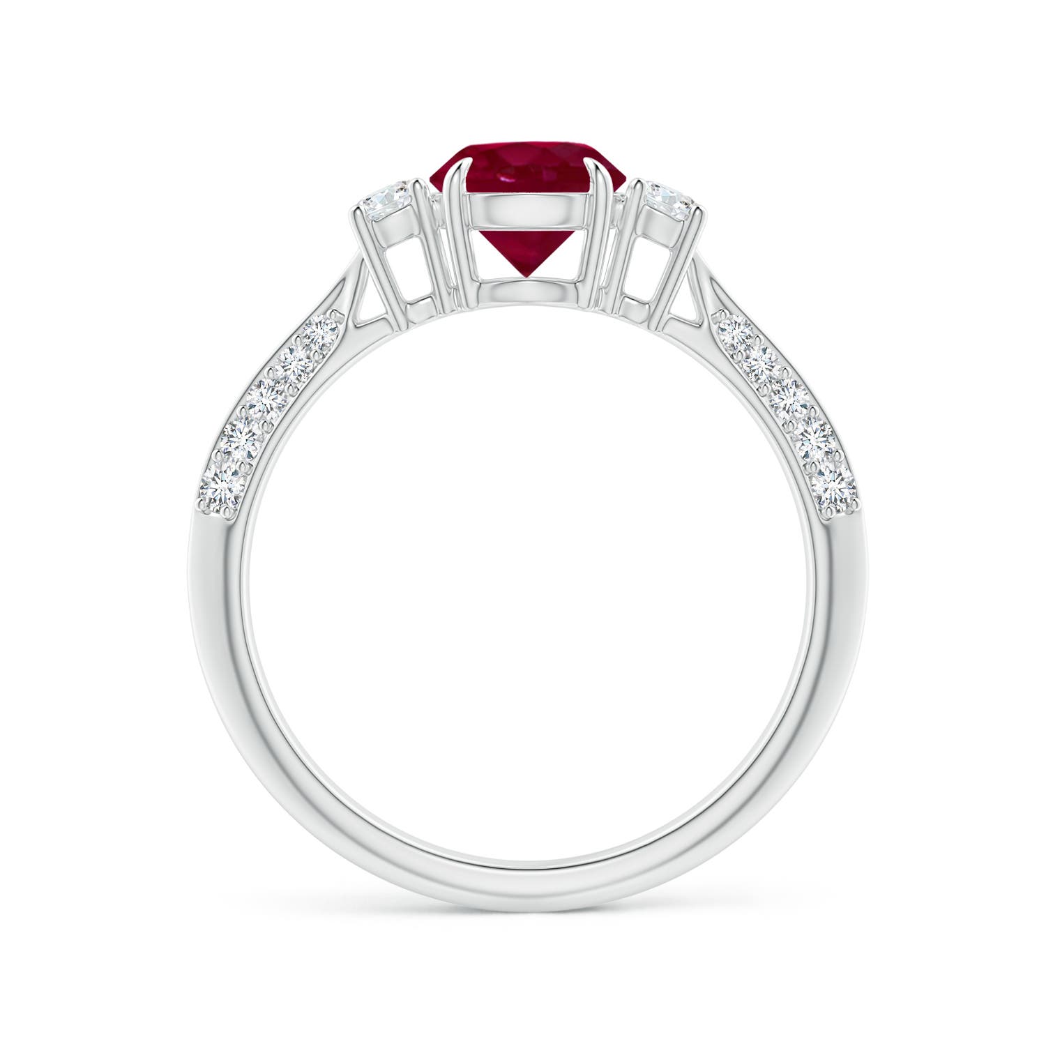 A - Ruby / 1.35 CT / 14 KT White Gold