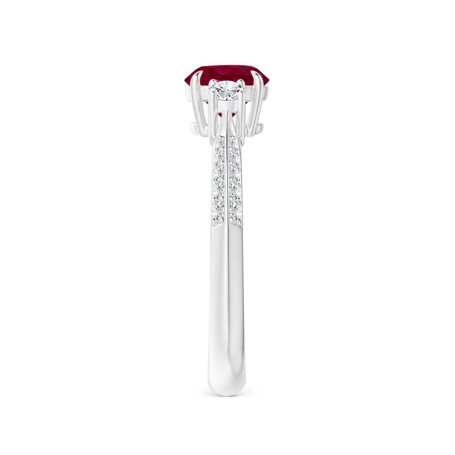 A - Ruby / 1.35 CT / 14 KT White Gold