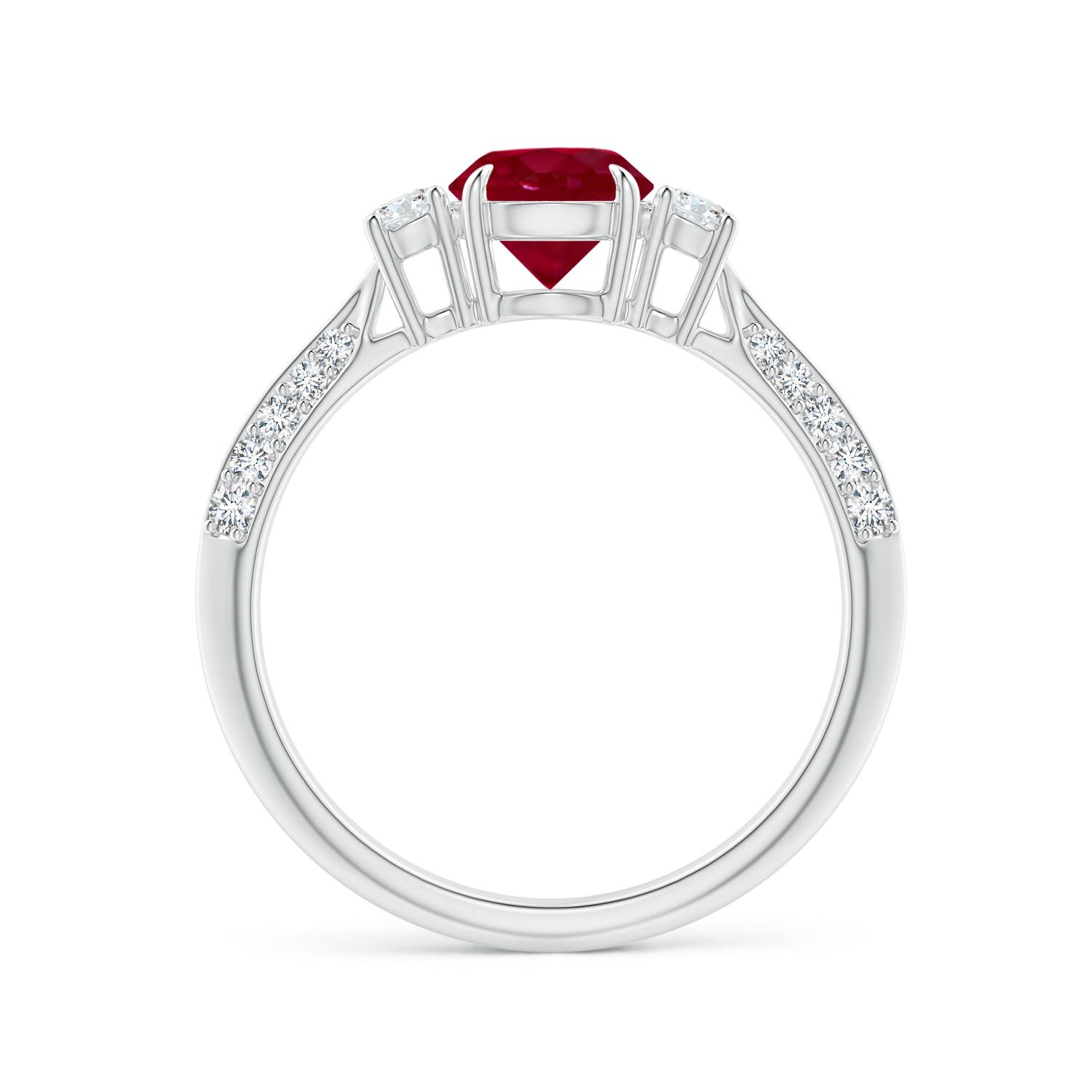 AA - Ruby / 1.35 CT / 14 KT White Gold