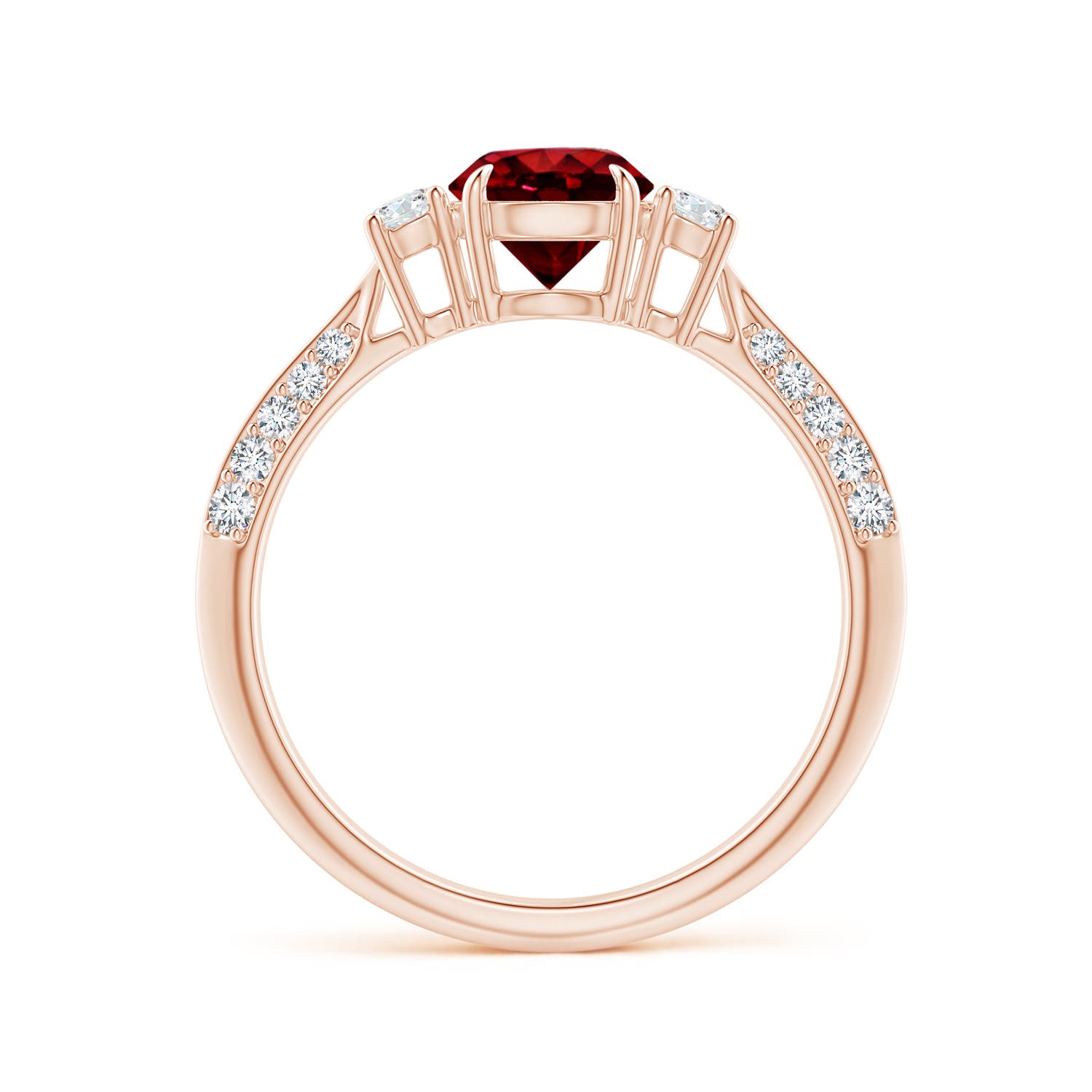 AAAA - Ruby / 1.35 CT / 14 KT Rose Gold