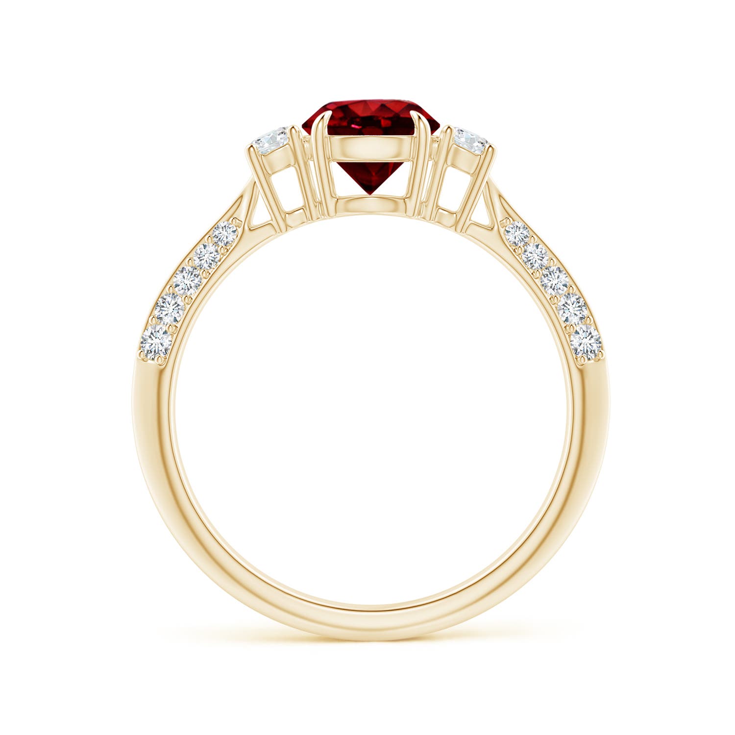 AAAA - Ruby / 1.35 CT / 14 KT Yellow Gold