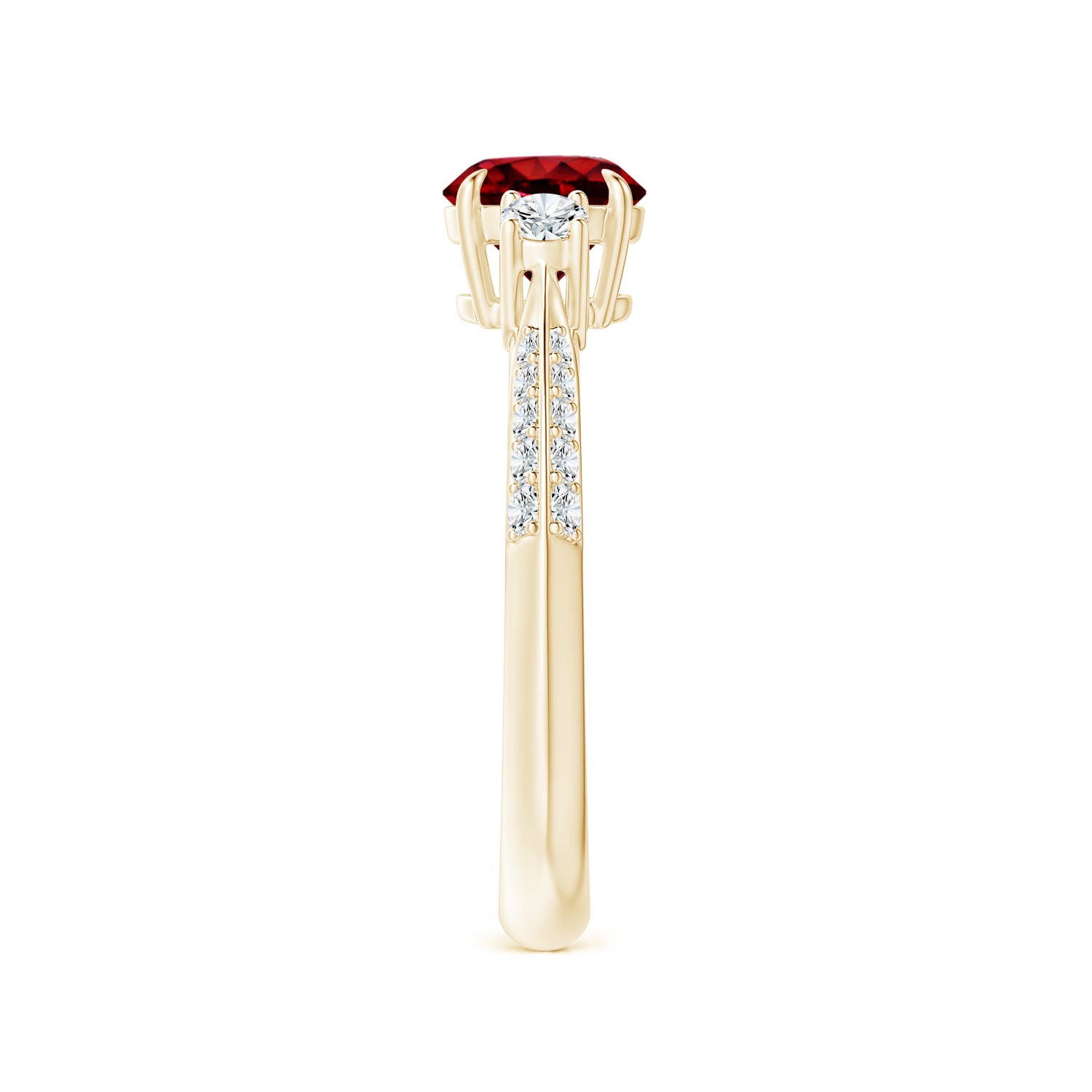 AAAA - Ruby / 1.35 CT / 14 KT Yellow Gold