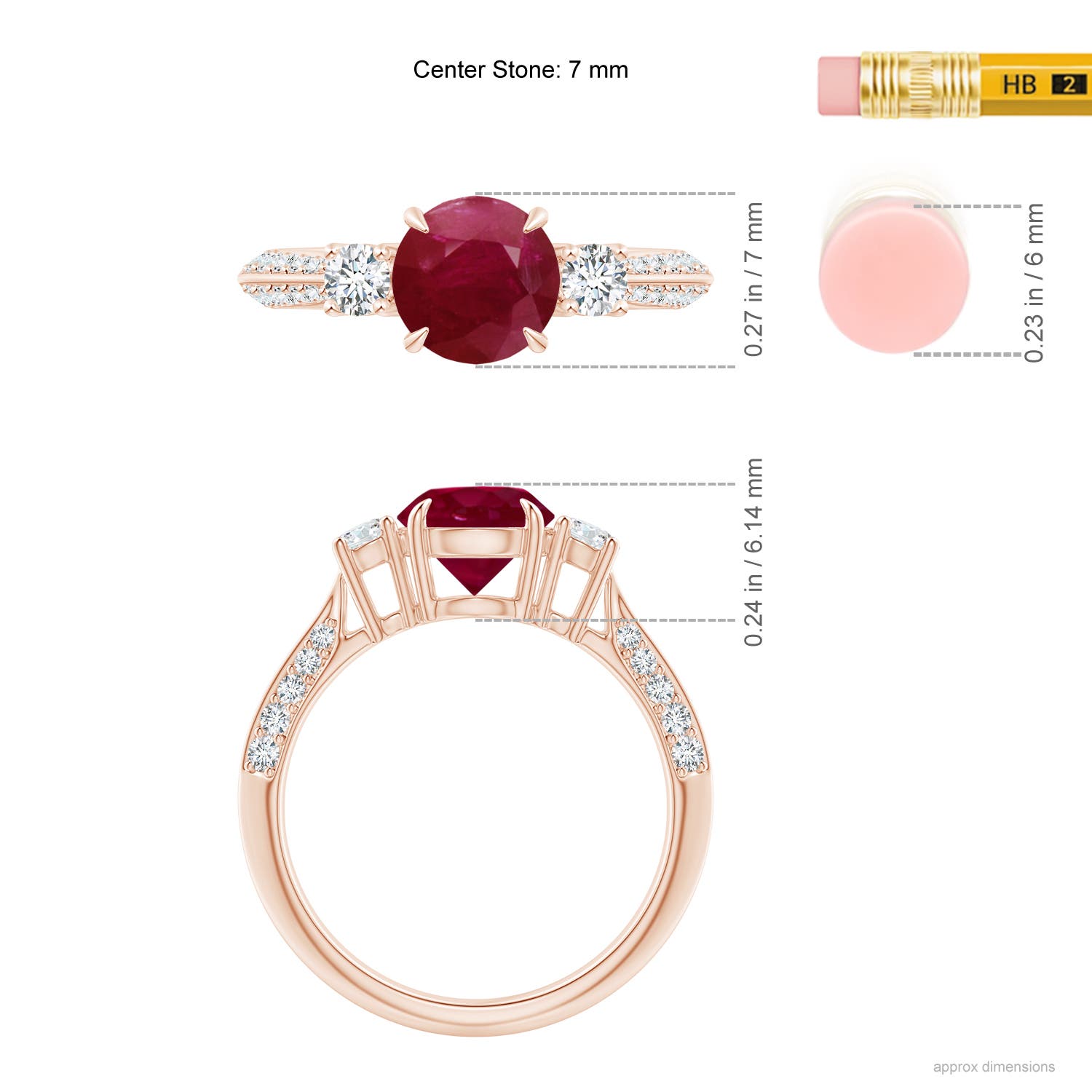 A - Ruby / 1.81 CT / 14 KT Rose Gold