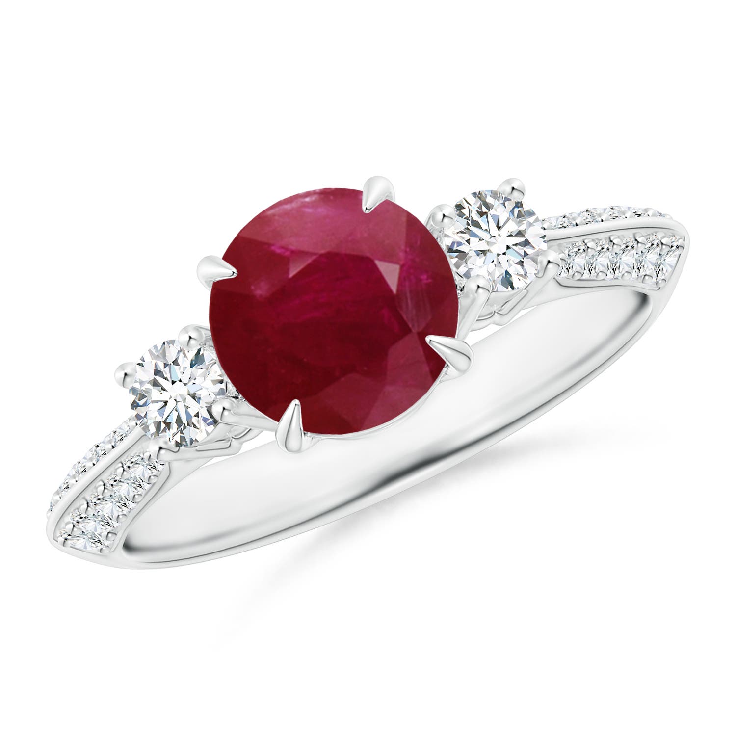 A - Ruby / 1.81 CT / 14 KT White Gold