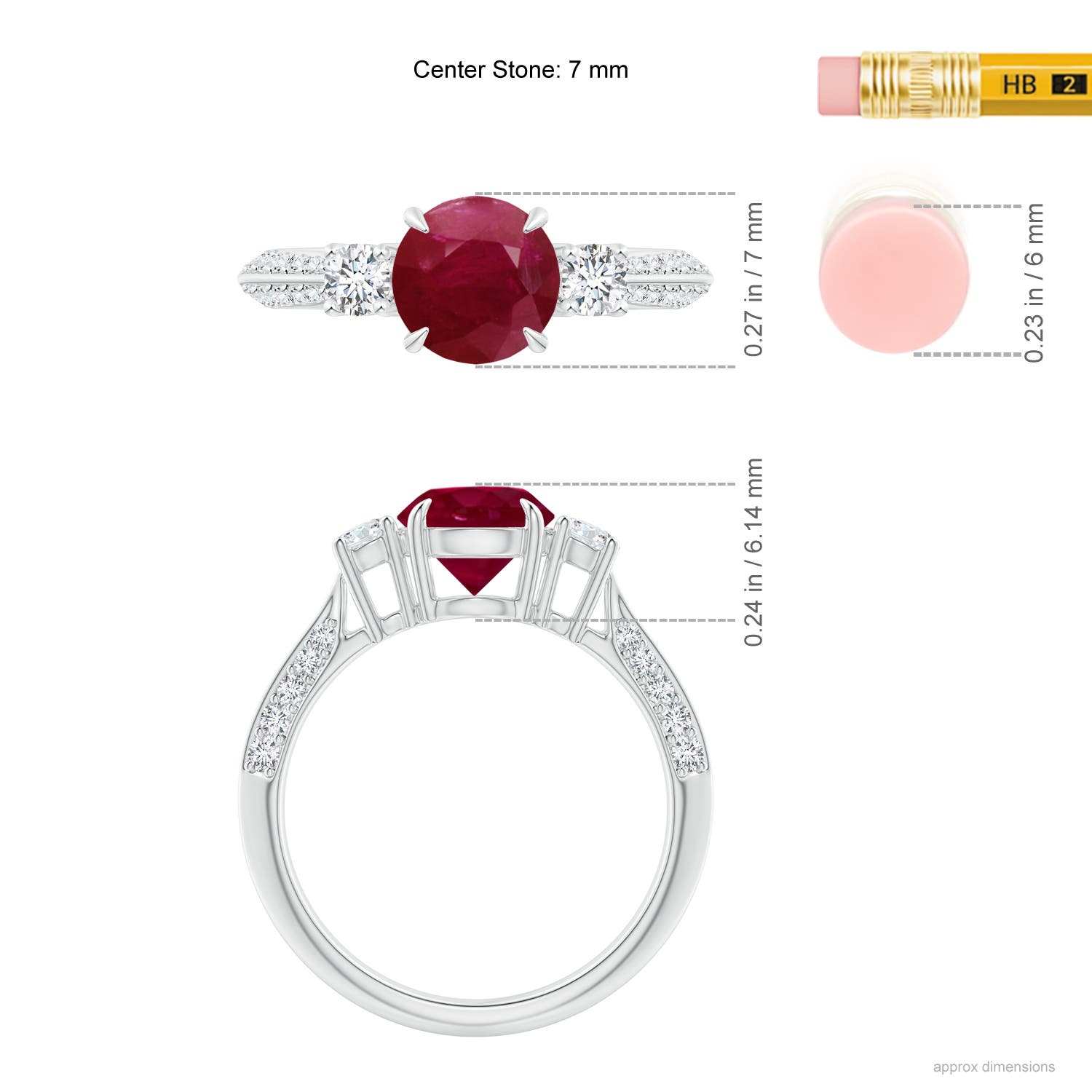 A - Ruby / 1.81 CT / 14 KT White Gold