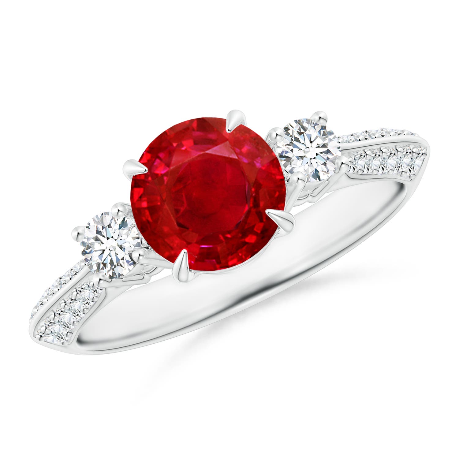 AAA - Ruby / 1.81 CT / 14 KT White Gold