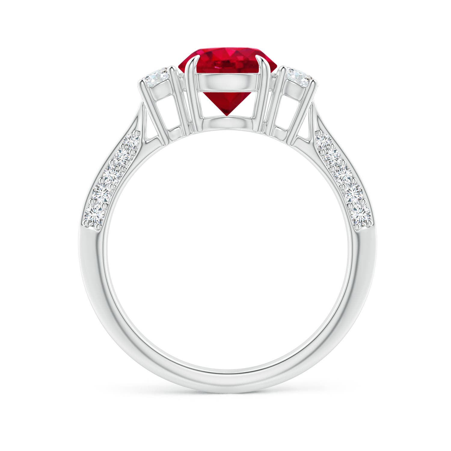 AAA - Ruby / 1.81 CT / 14 KT White Gold