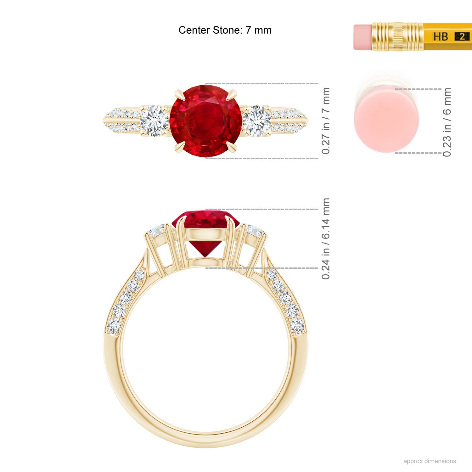 AAA - Ruby / 1.81 CT / 14 KT Yellow Gold