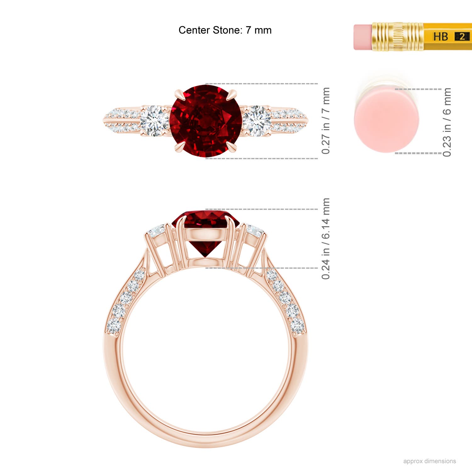 AAAA - Ruby / 1.81 CT / 14 KT Rose Gold