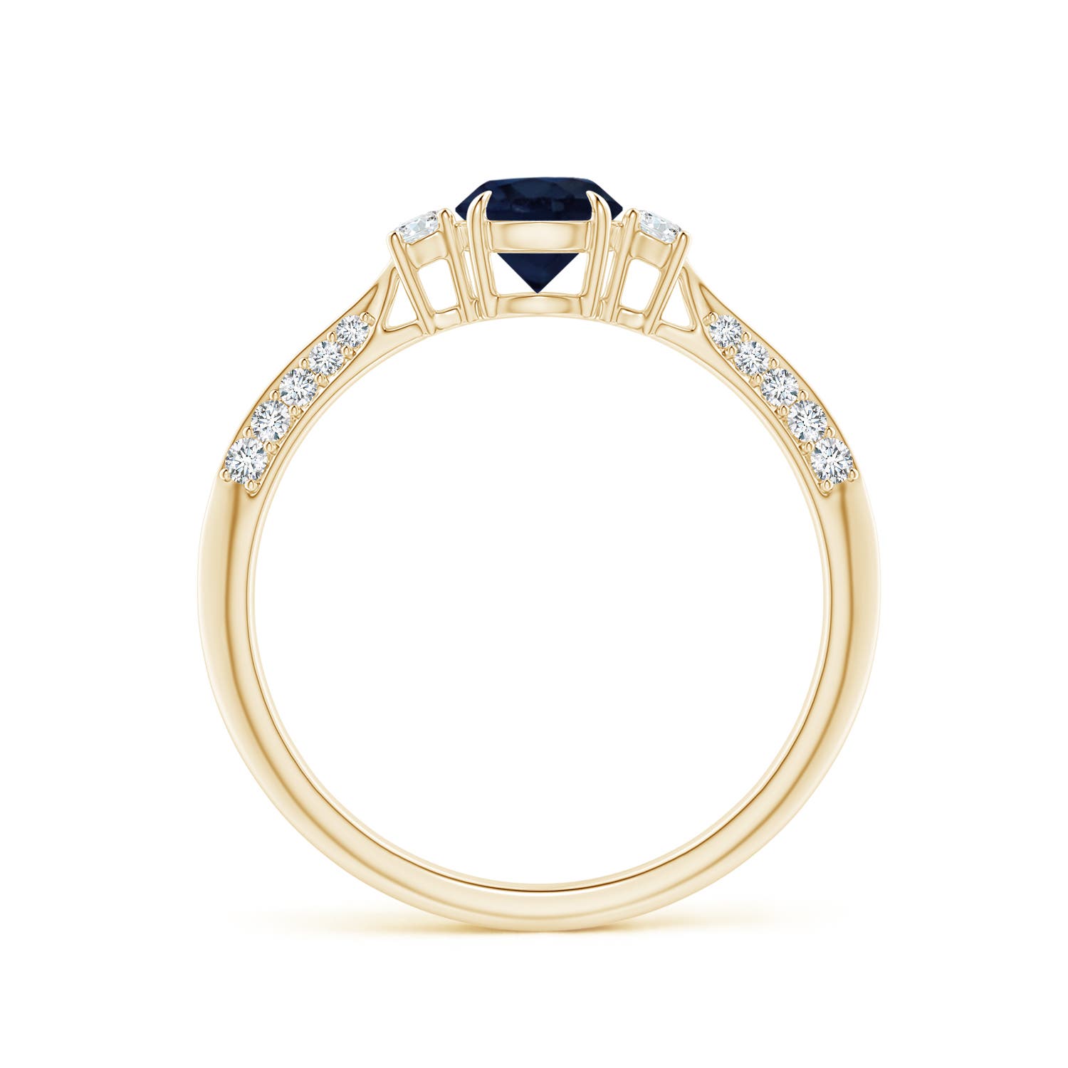 A - Blue Sapphire / 0.85 CT / 14 KT Yellow Gold