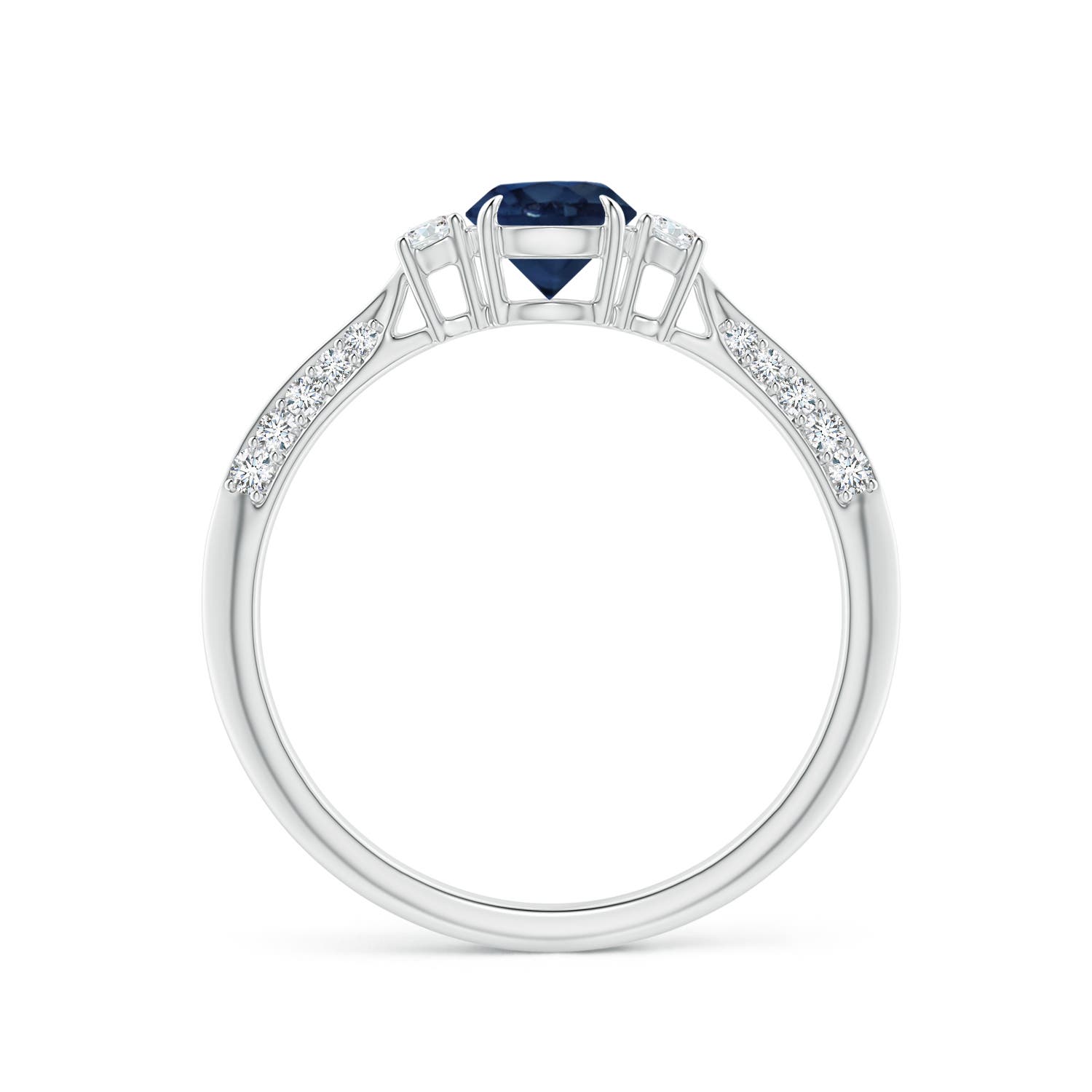 AA - Blue Sapphire / 0.85 CT / 14 KT White Gold