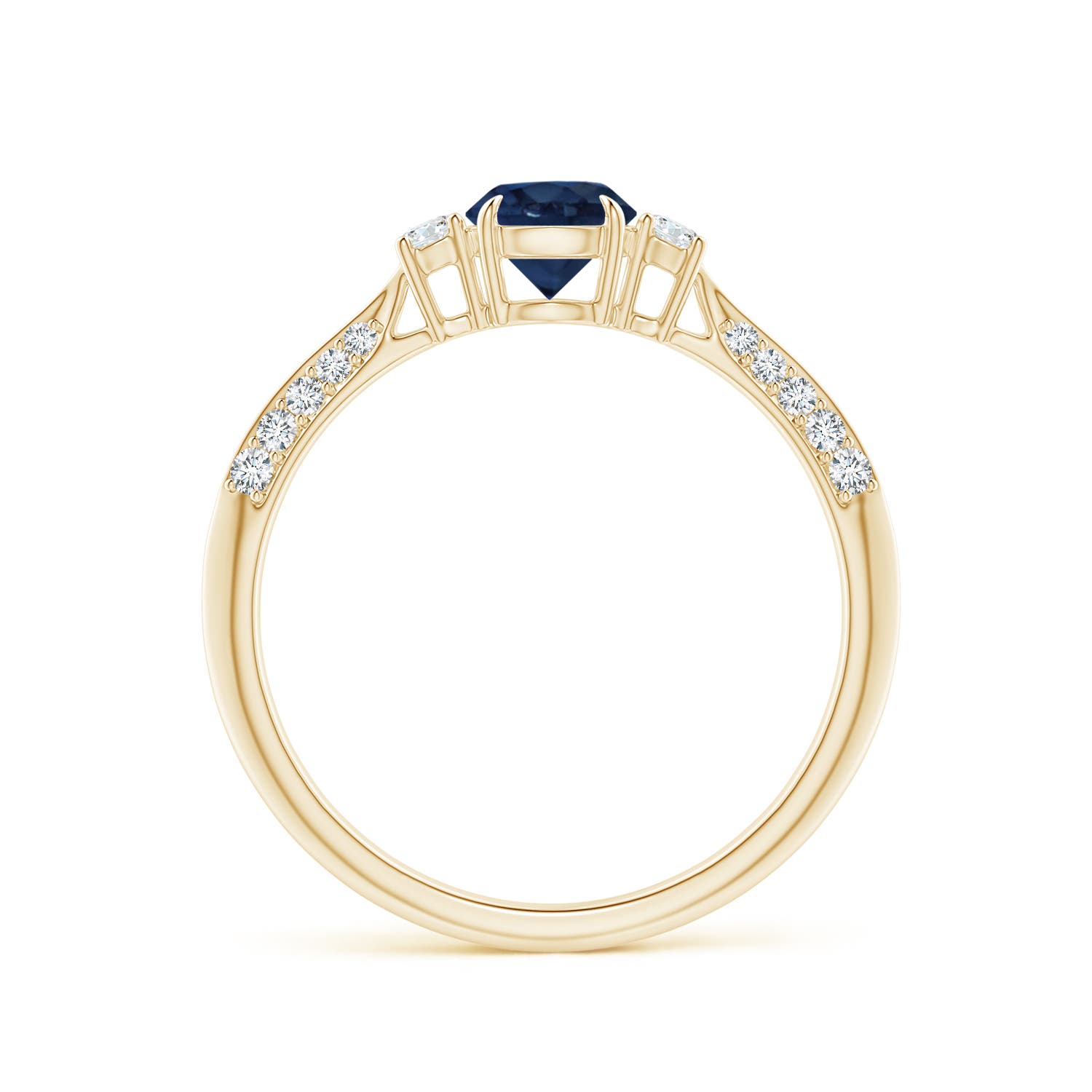 AA - Blue Sapphire / 0.85 CT / 14 KT Yellow Gold