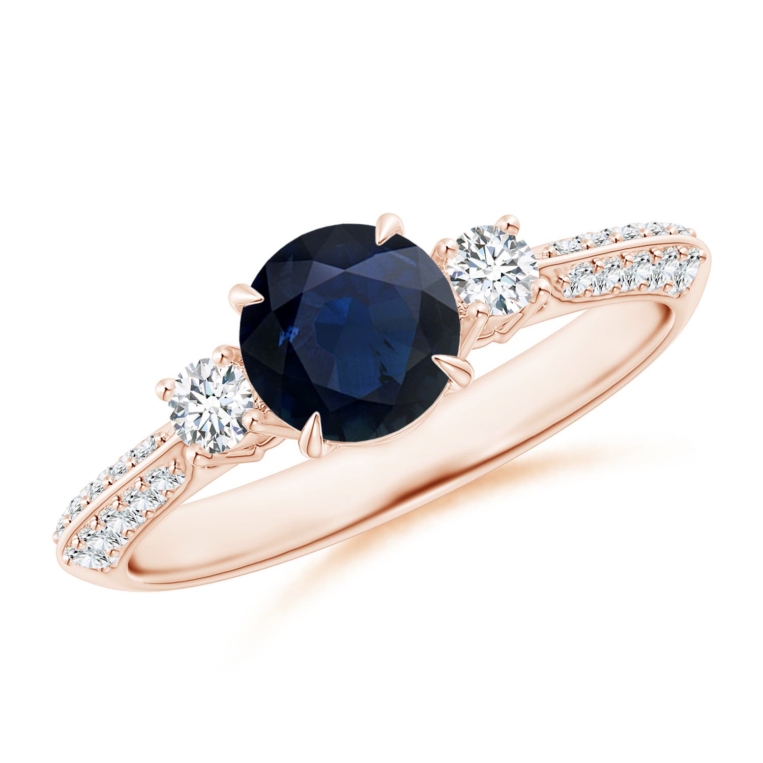 A - Blue Sapphire / 1.35 CT / 14 KT Rose Gold