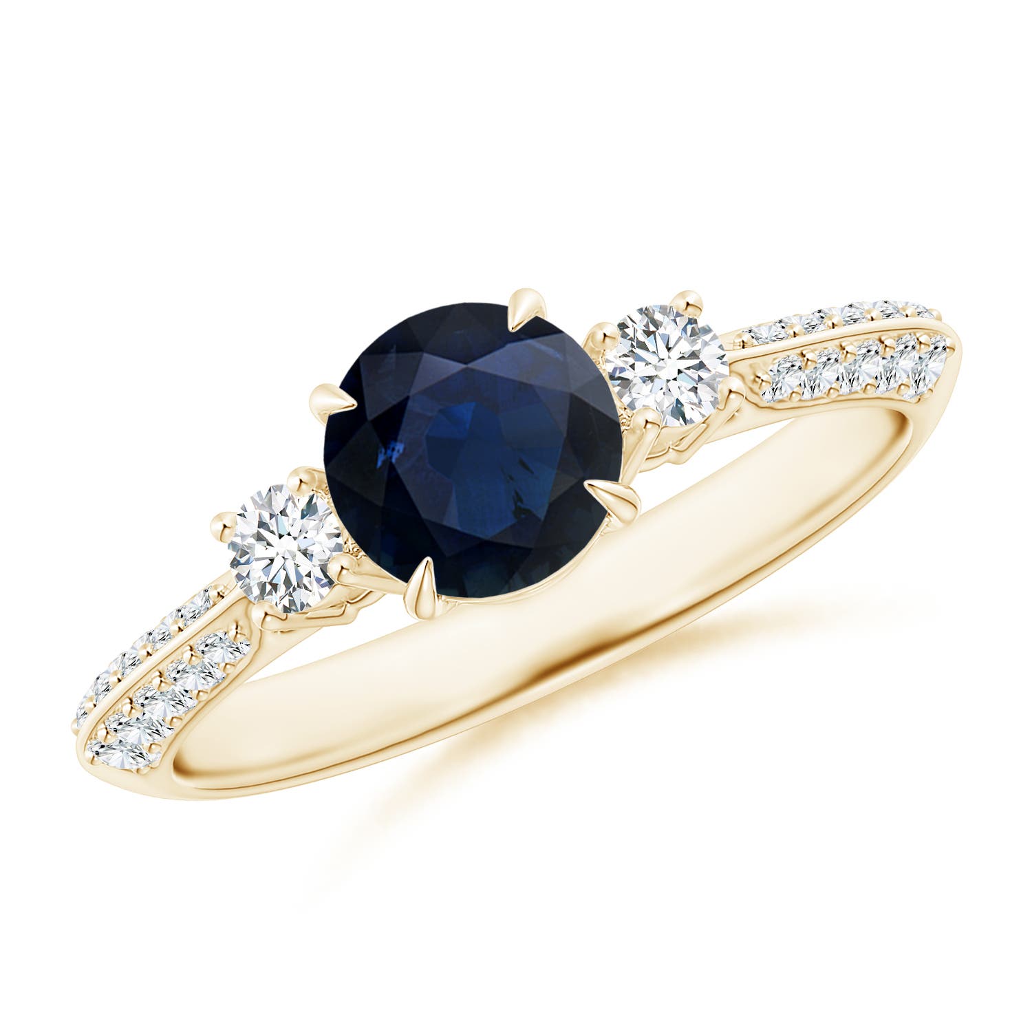 A - Blue Sapphire / 1.35 CT / 14 KT Yellow Gold