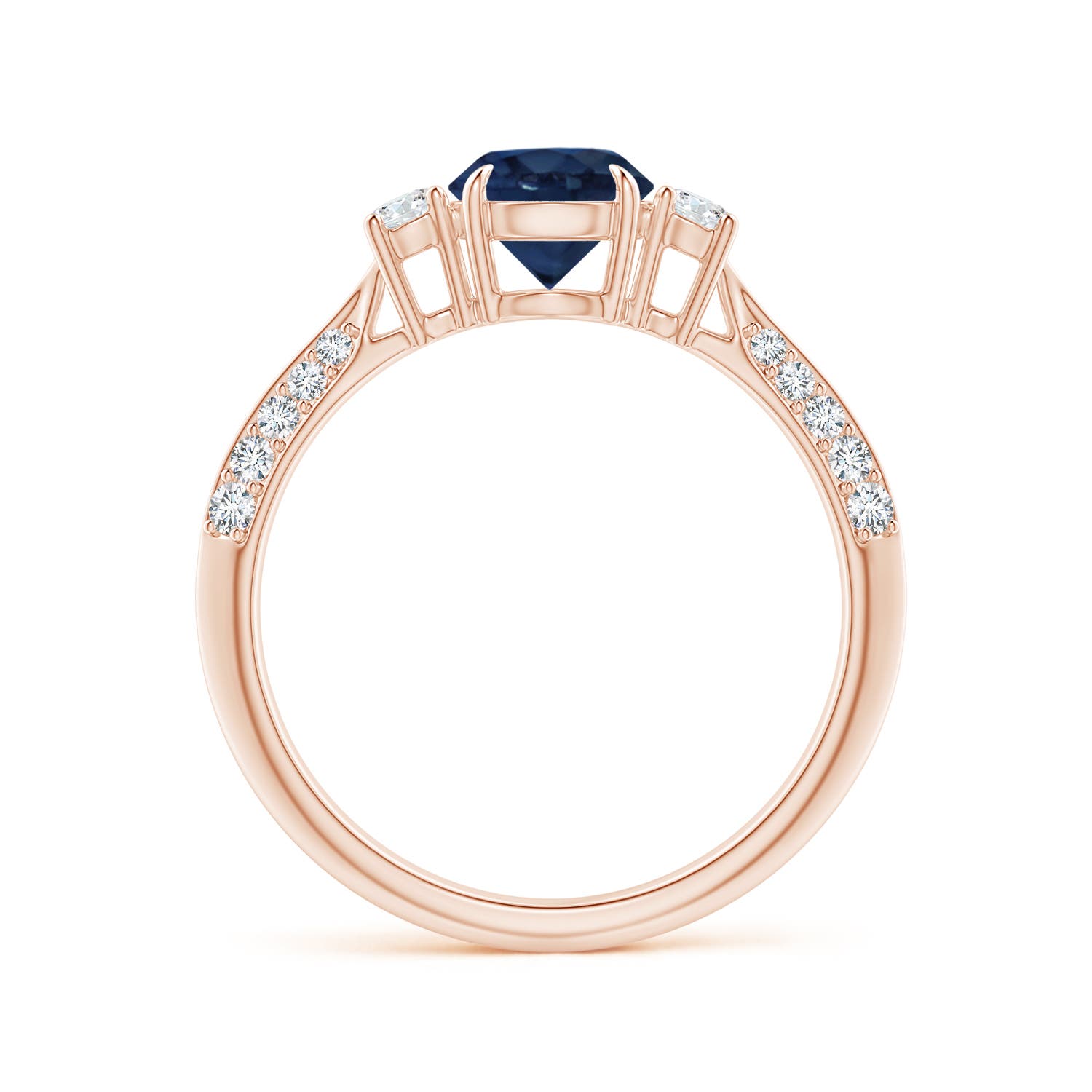 AA - Blue Sapphire / 1.35 CT / 14 KT Rose Gold