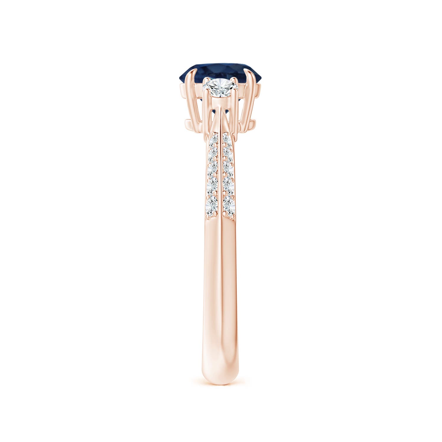 AA - Blue Sapphire / 1.35 CT / 14 KT Rose Gold