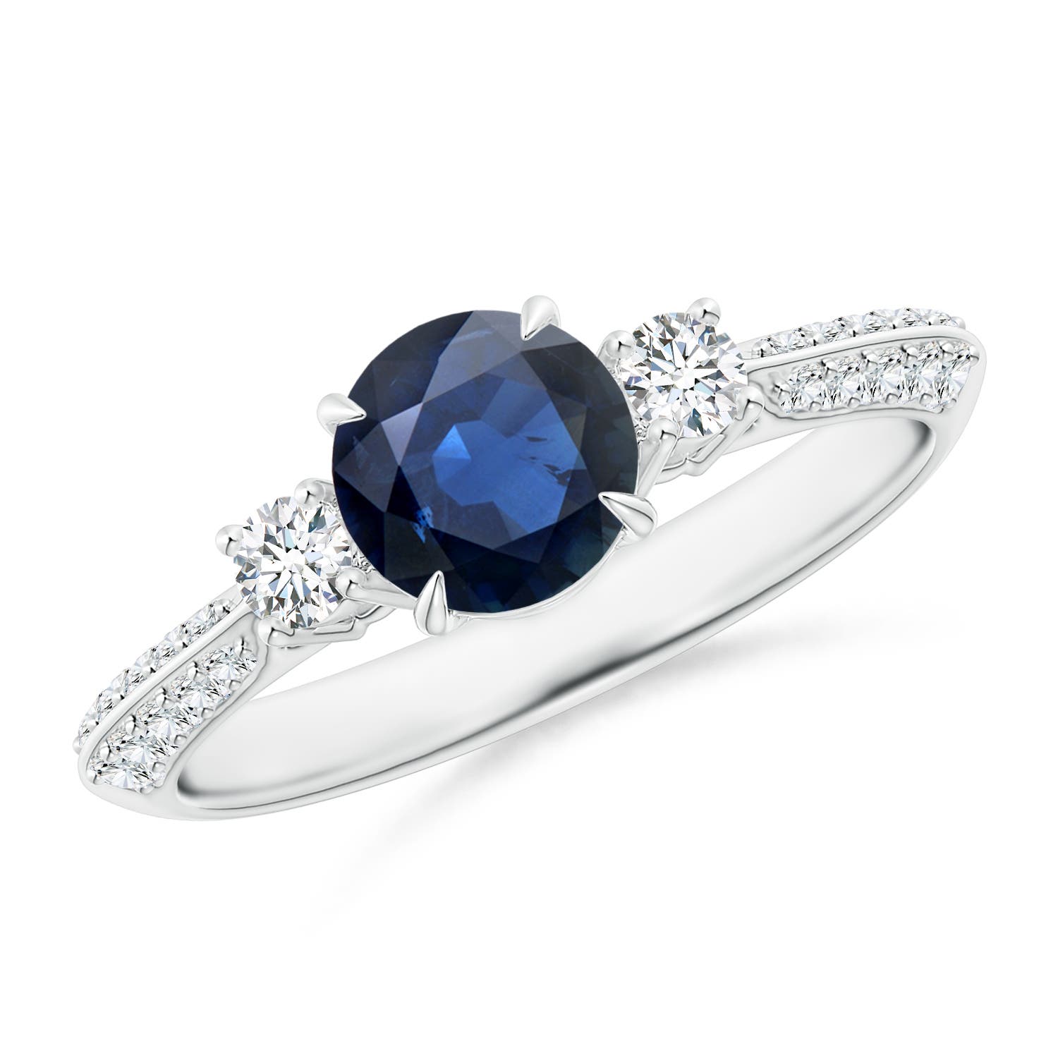 AA - Blue Sapphire / 1.35 CT / 14 KT White Gold