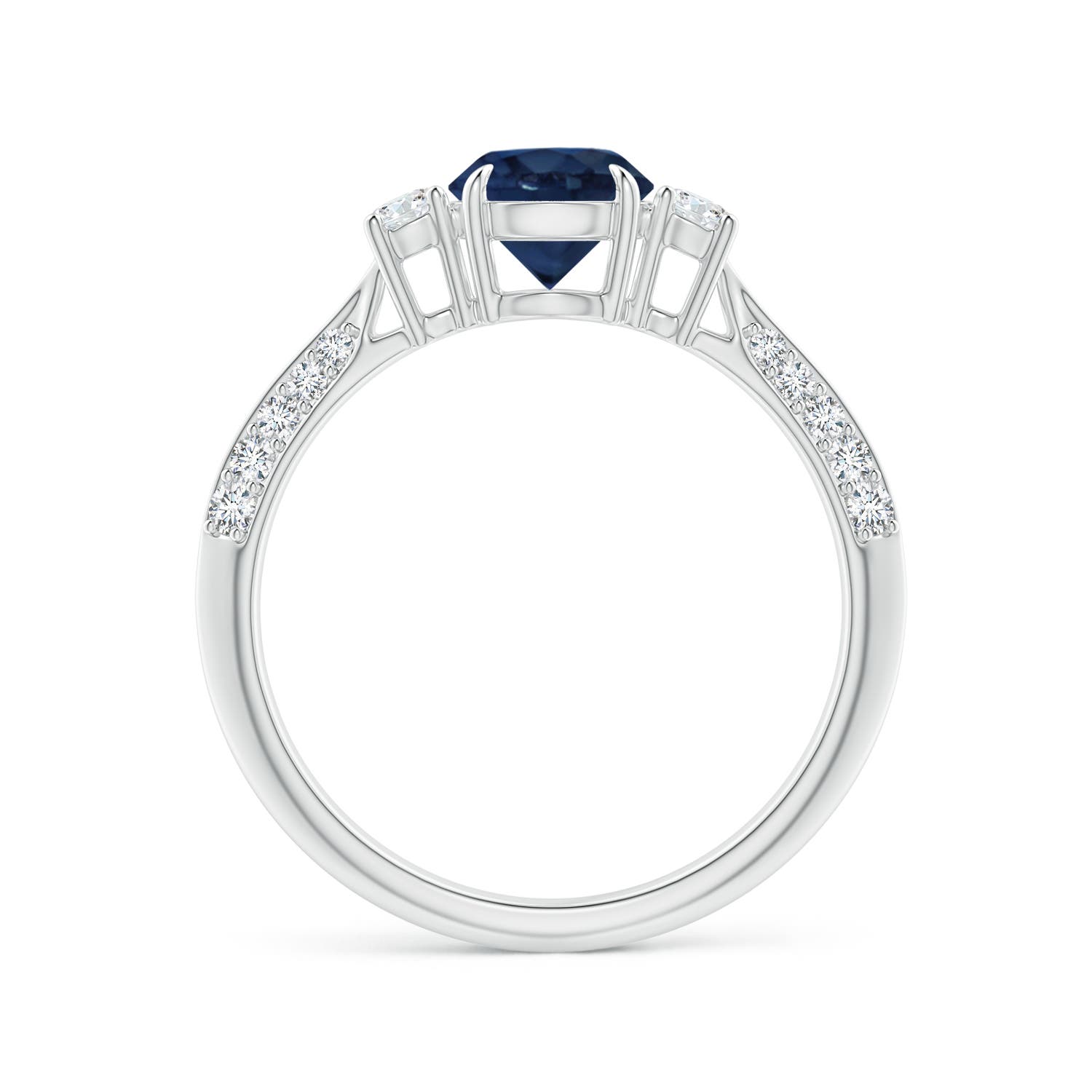 AA - Blue Sapphire / 1.35 CT / 14 KT White Gold