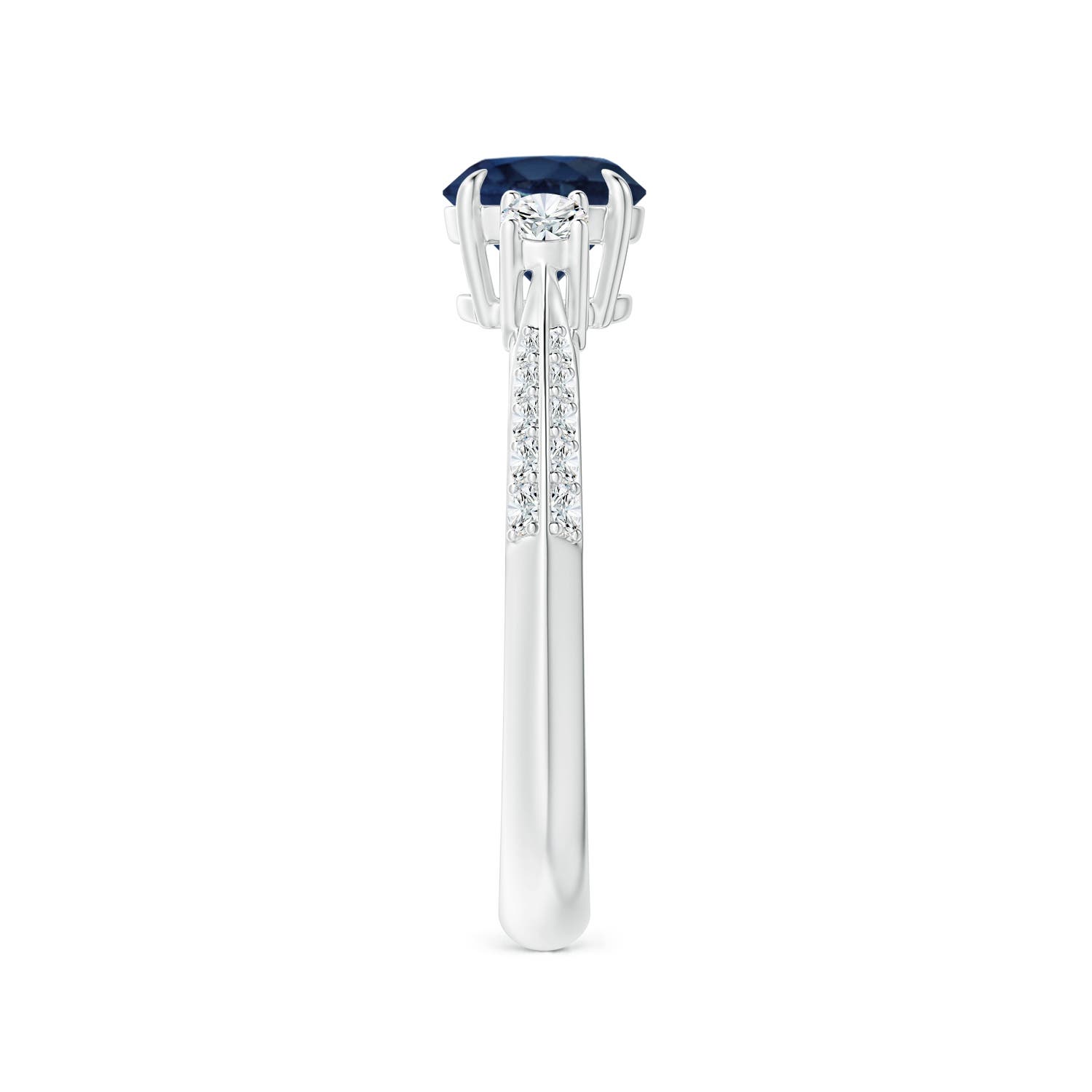 AA - Blue Sapphire / 1.35 CT / 14 KT White Gold