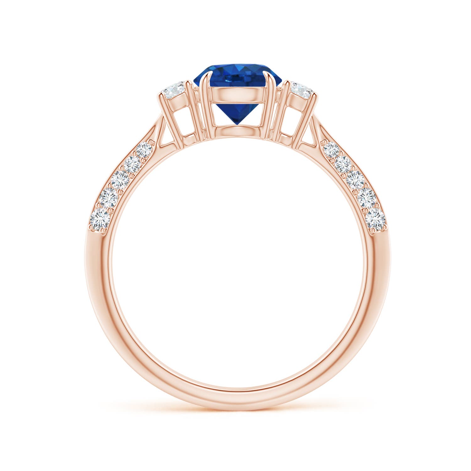 AAA - Blue Sapphire / 1.35 CT / 14 KT Rose Gold