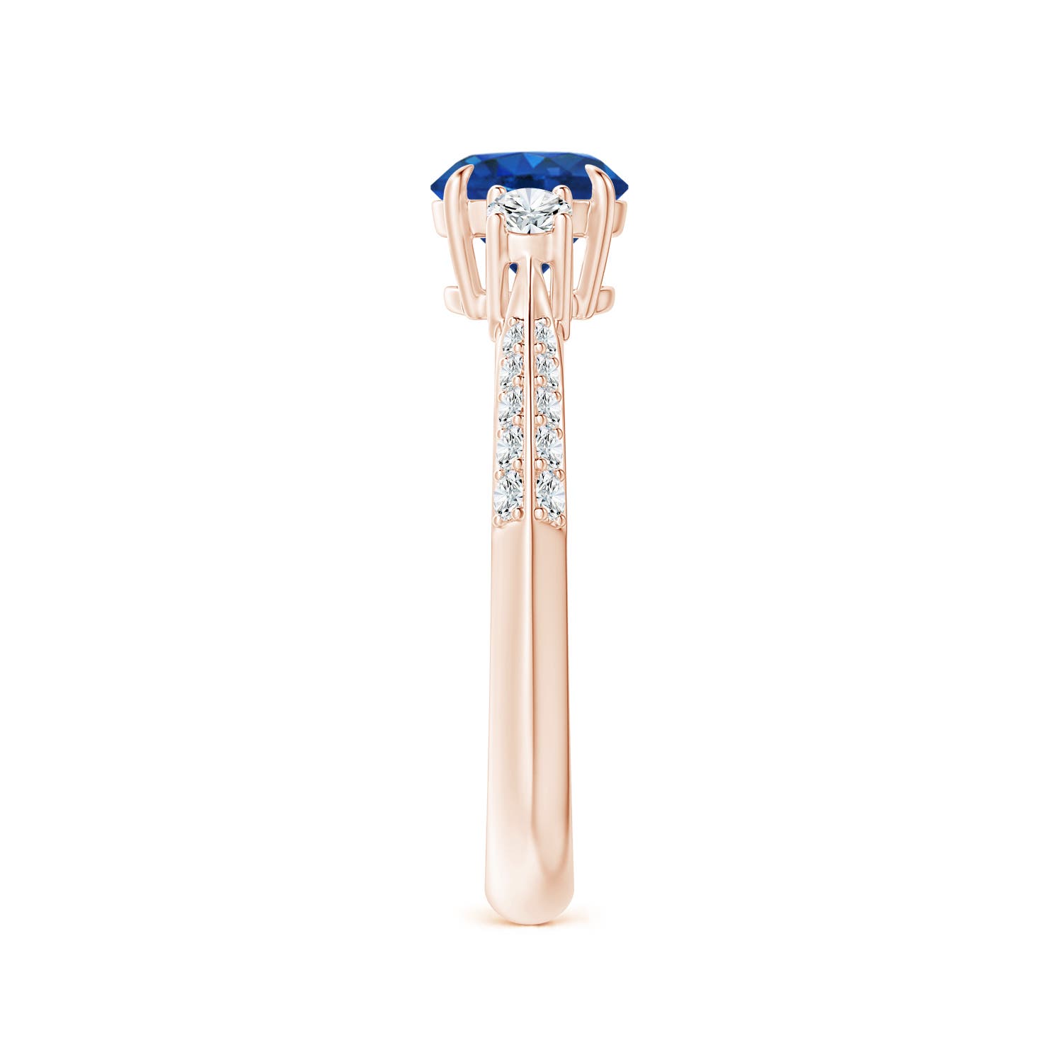 AAA - Blue Sapphire / 1.35 CT / 14 KT Rose Gold