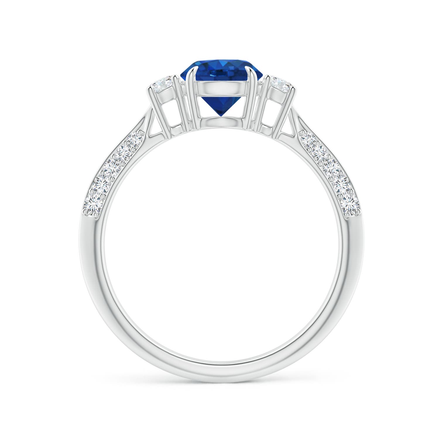 AAA - Blue Sapphire / 1.35 CT / 14 KT White Gold