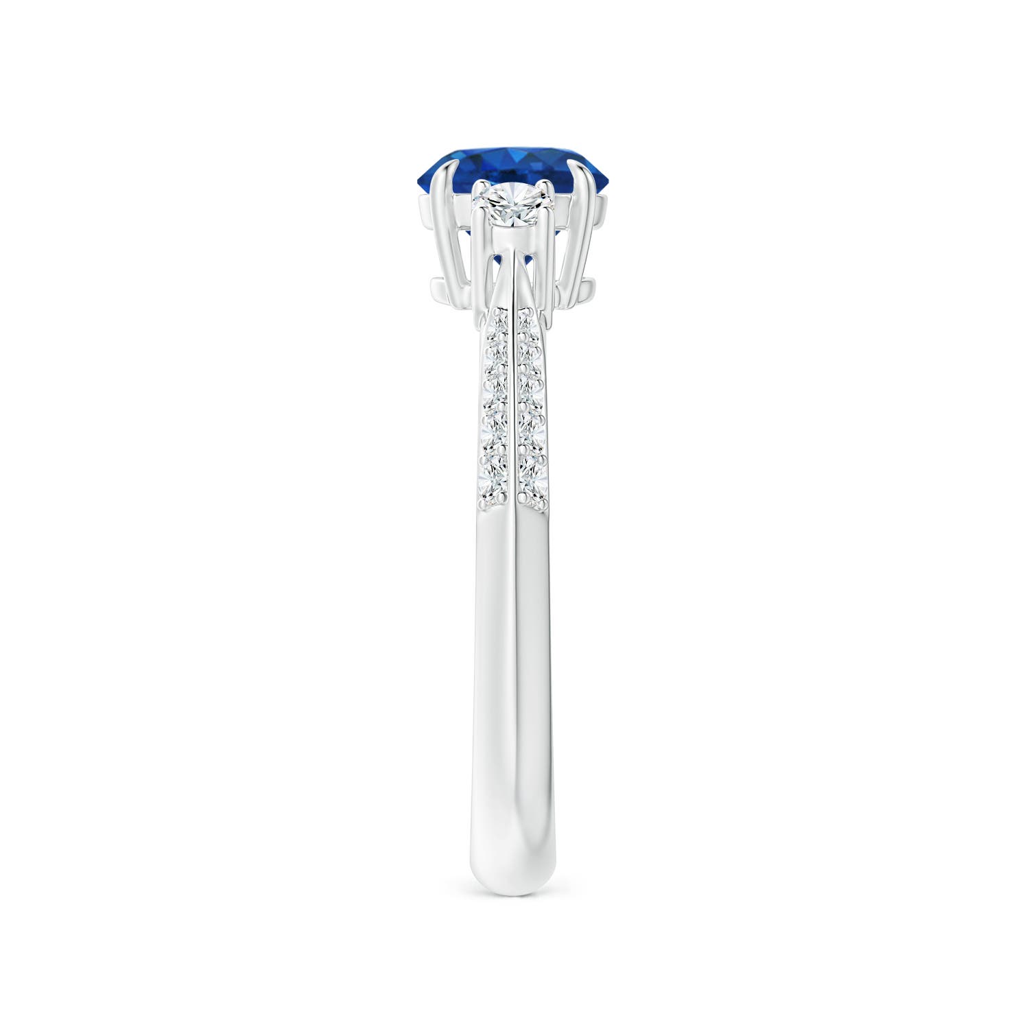 AAA - Blue Sapphire / 1.35 CT / 14 KT White Gold