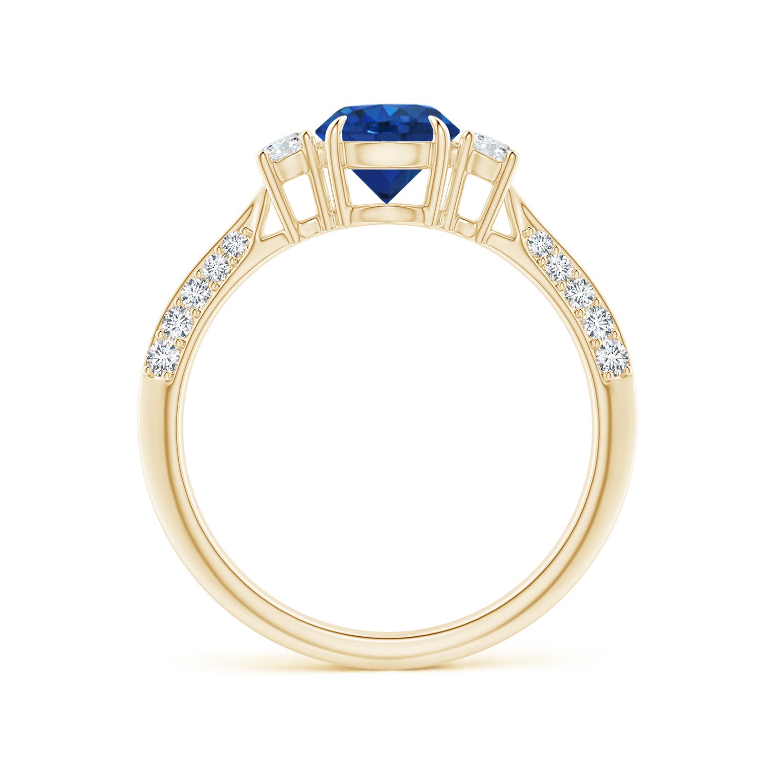 AAA - Blue Sapphire / 1.35 CT / 14 KT Yellow Gold