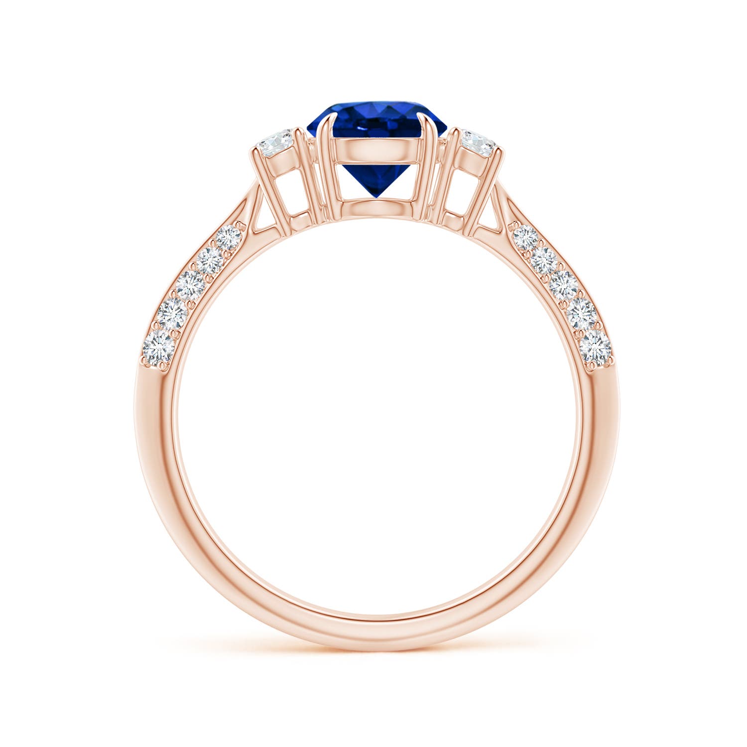 AAAA - Blue Sapphire / 1.35 CT / 14 KT Rose Gold