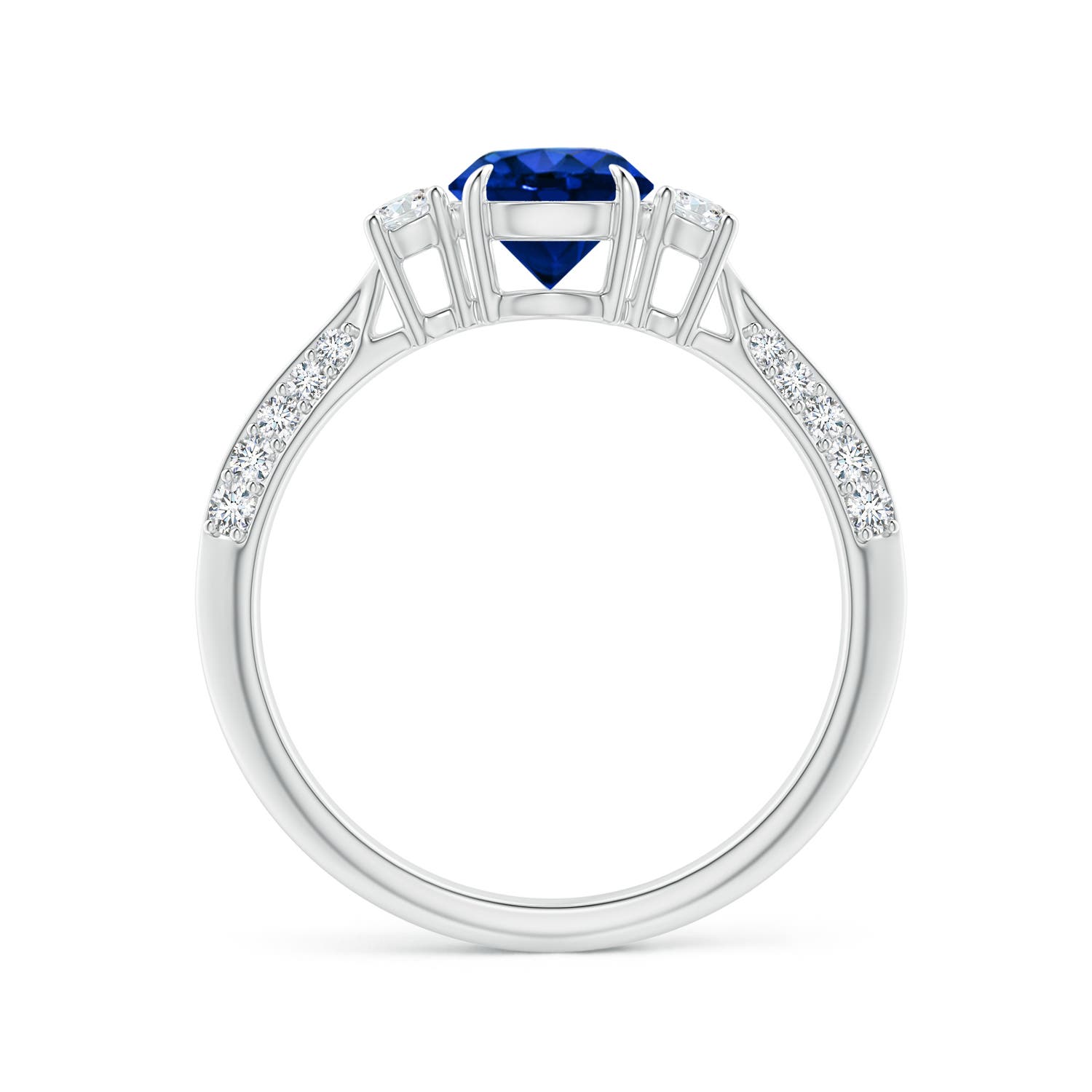 AAAA - Blue Sapphire / 1.35 CT / 14 KT White Gold