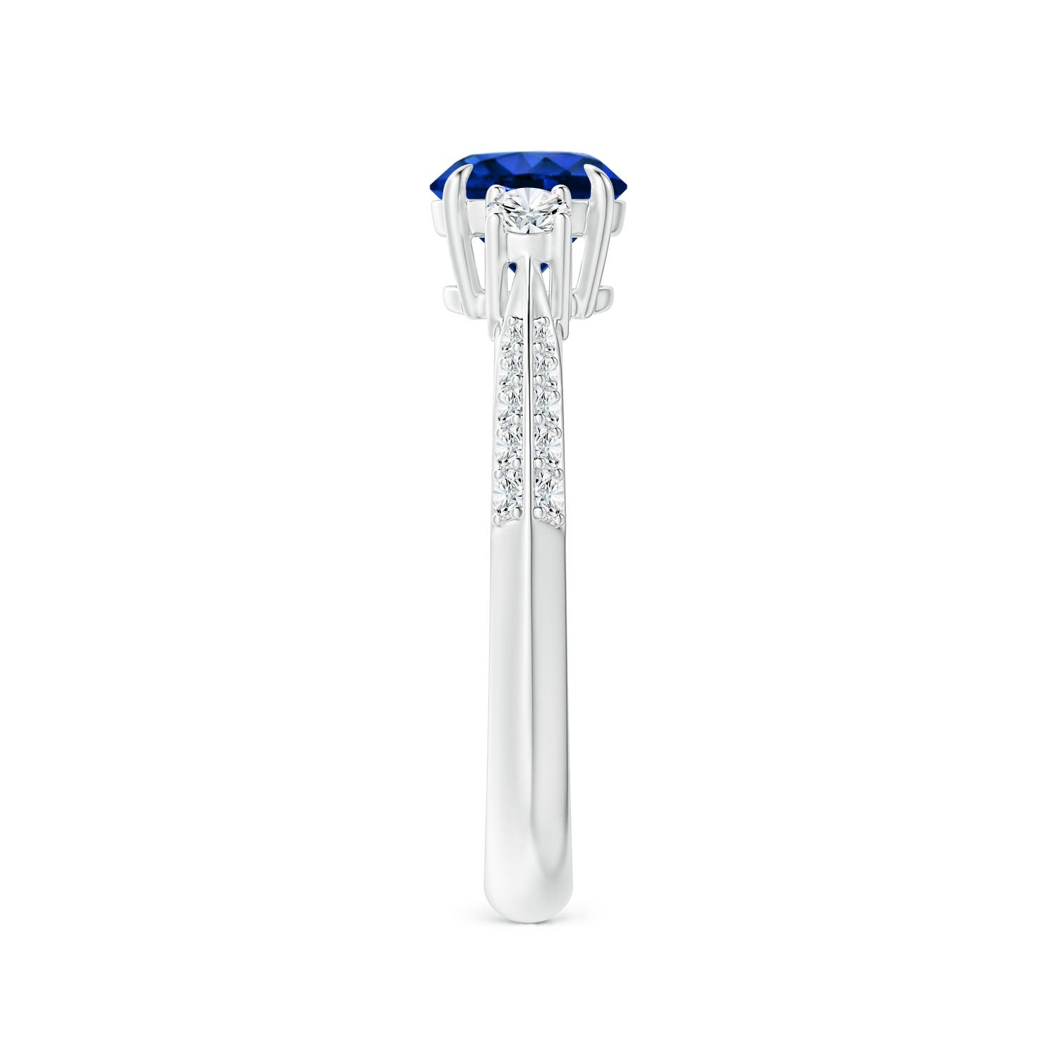 AAAA - Blue Sapphire / 1.35 CT / 14 KT White Gold