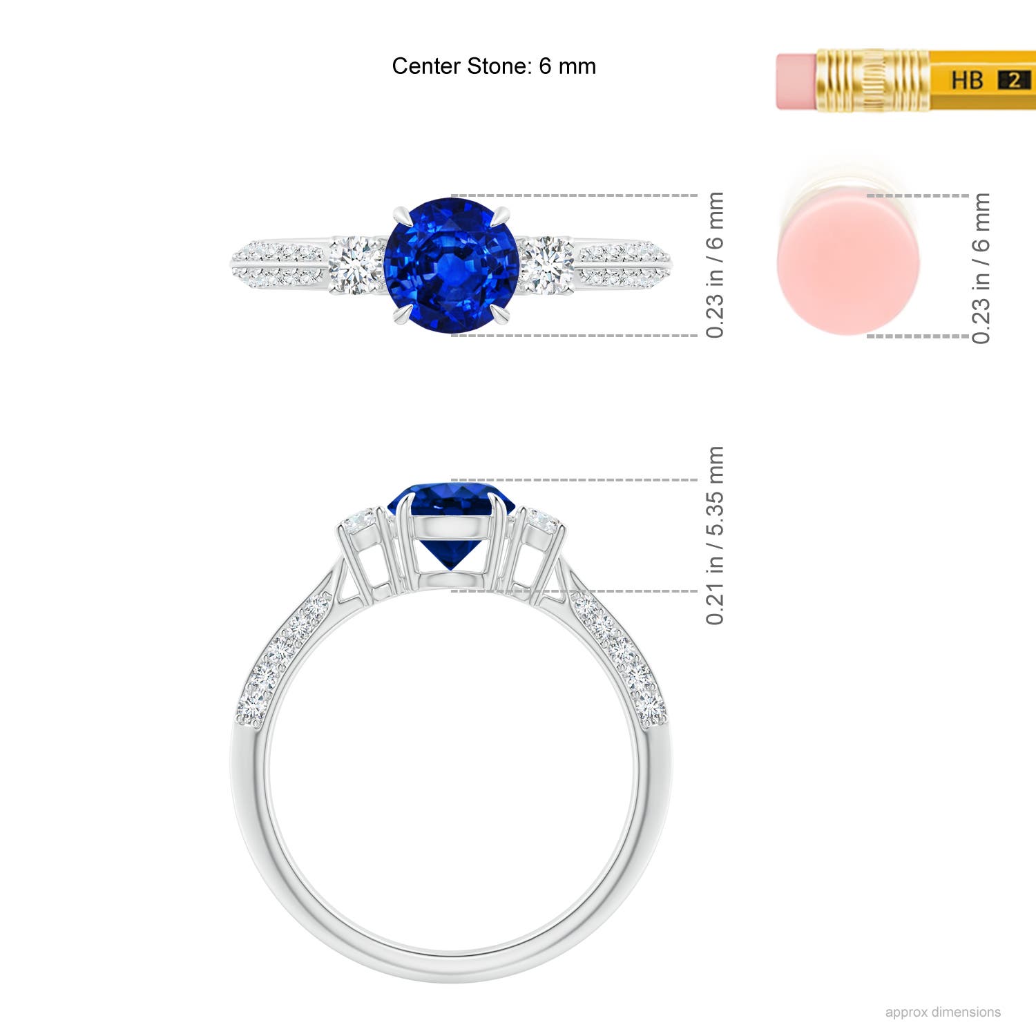 AAAA - Blue Sapphire / 1.35 CT / 14 KT White Gold