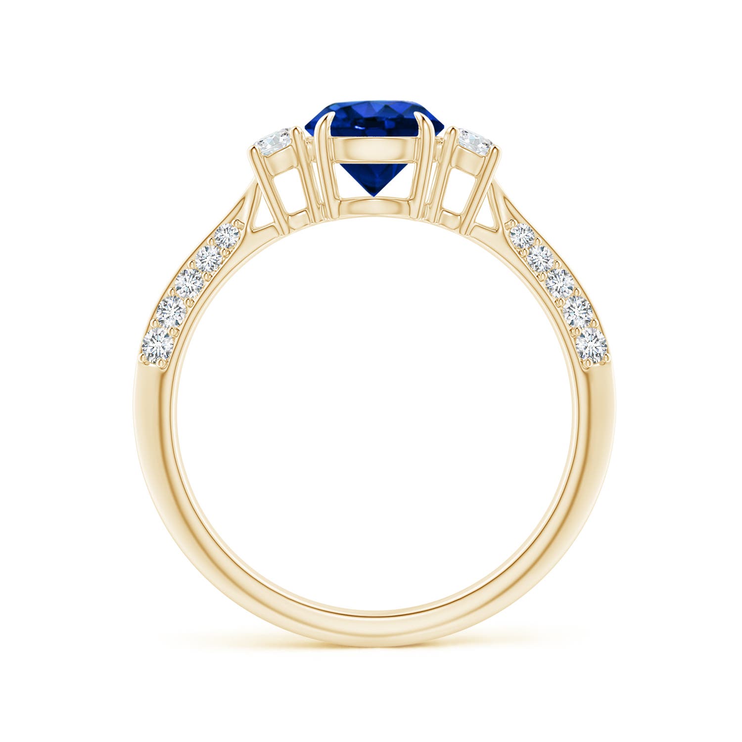 AAAA - Blue Sapphire / 1.35 CT / 14 KT Yellow Gold