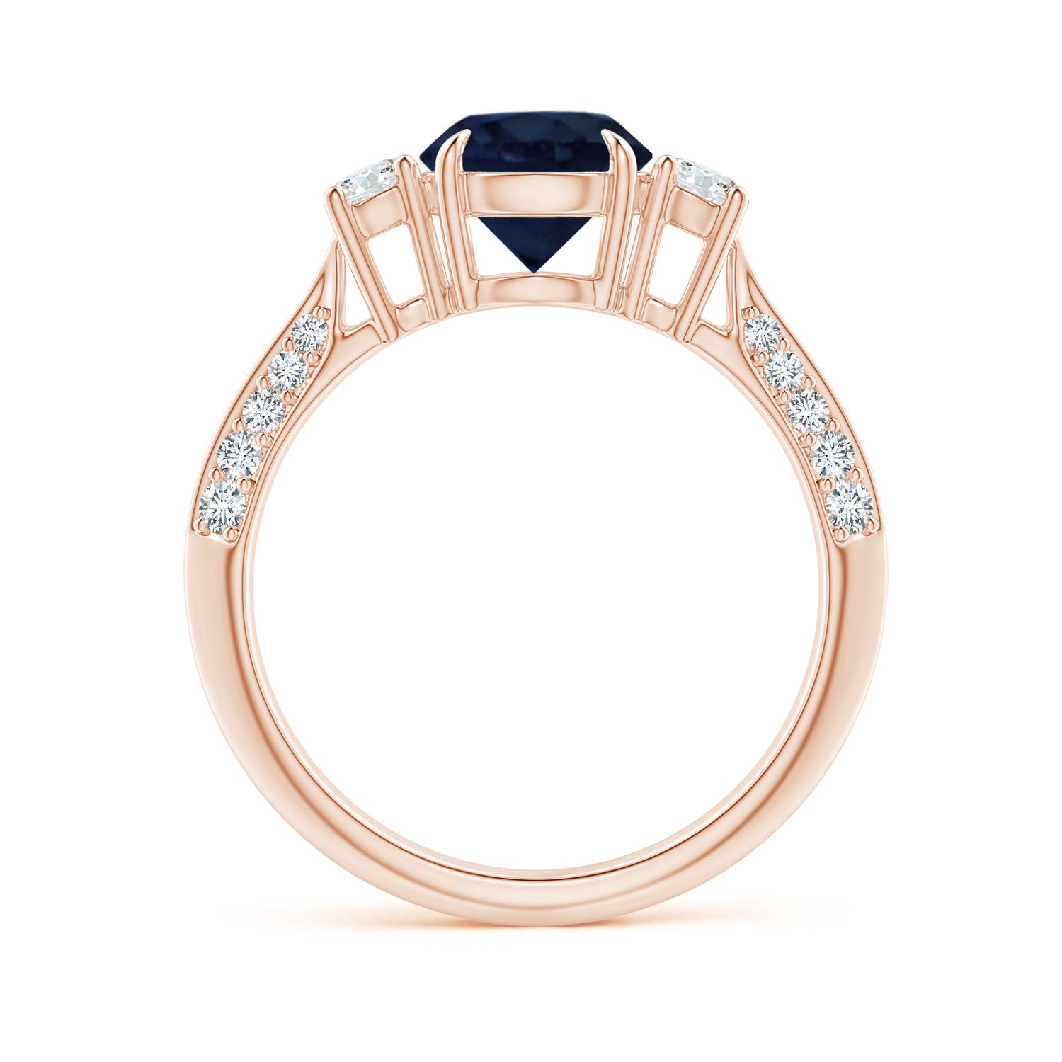 A - Blue Sapphire / 2.01 CT / 14 KT Rose Gold