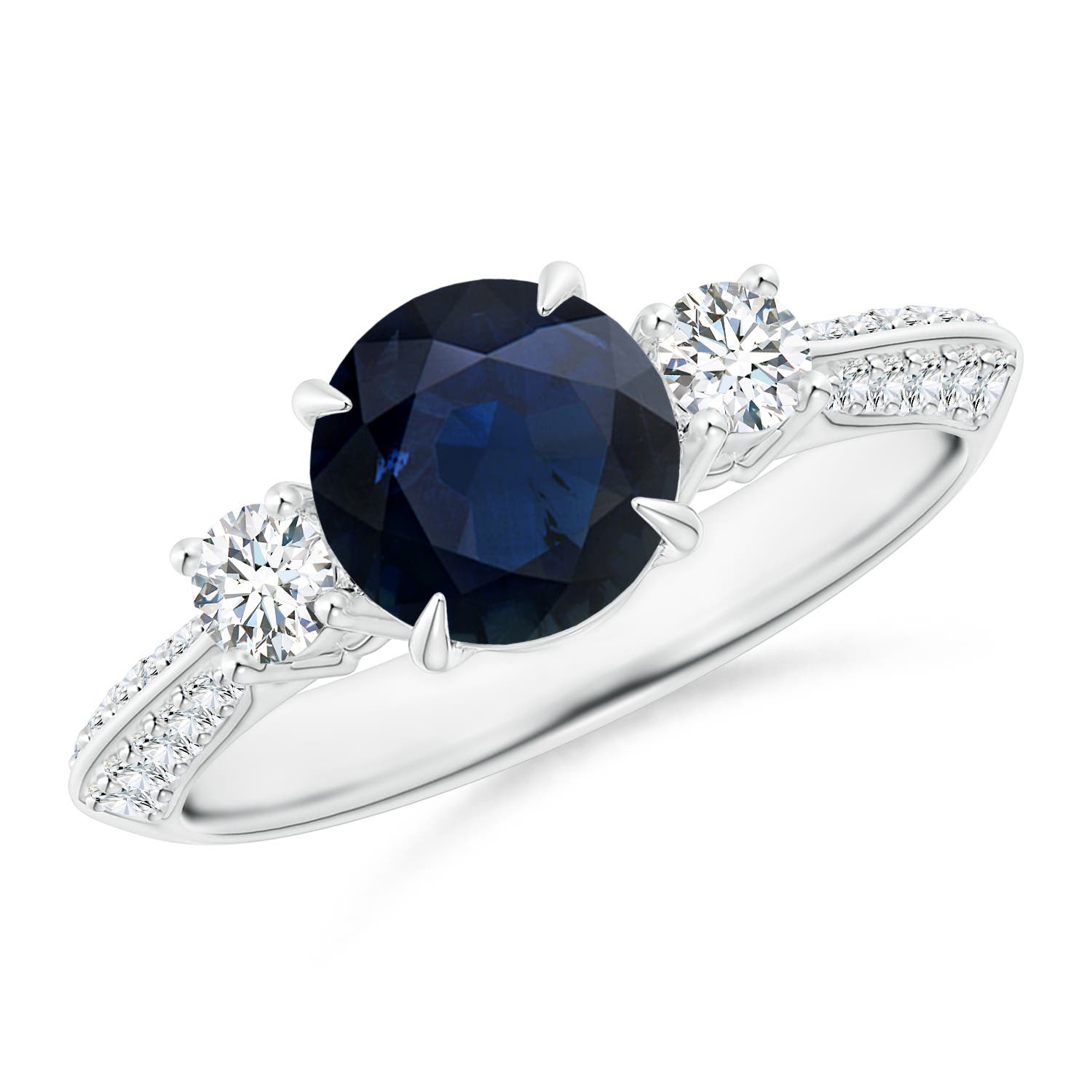 A - Blue Sapphire / 2.01 CT / 14 KT White Gold