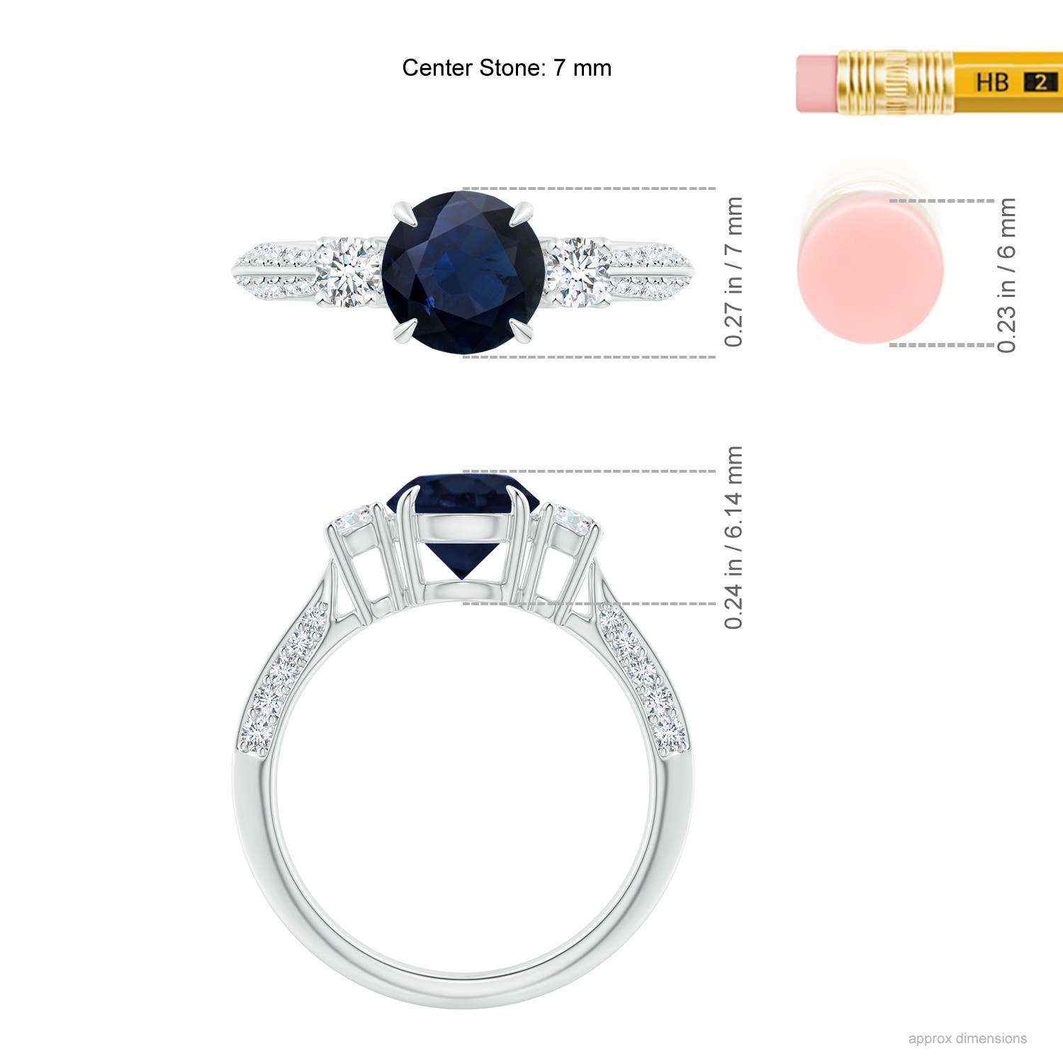 A - Blue Sapphire / 2.01 CT / 14 KT White Gold