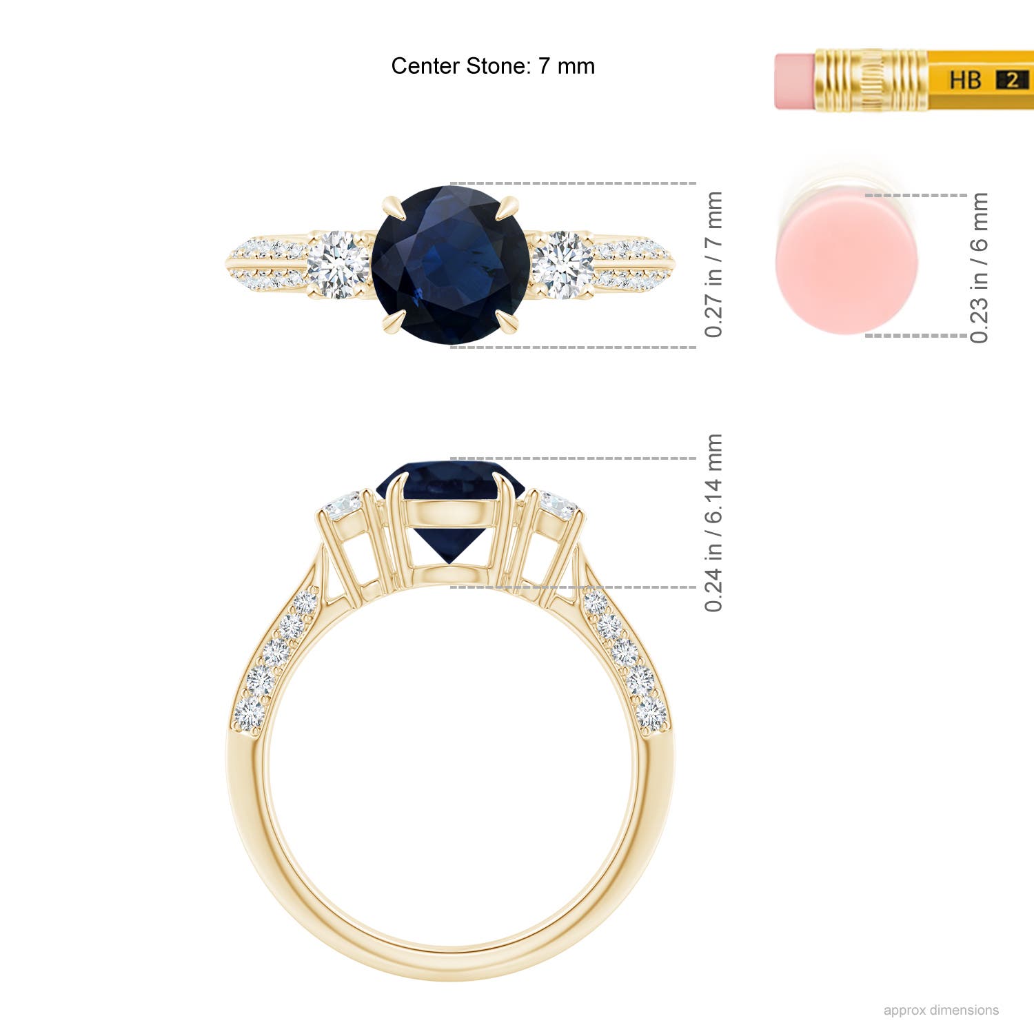 A - Blue Sapphire / 2.01 CT / 14 KT Yellow Gold