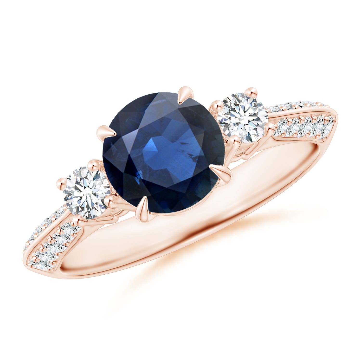 AA - Blue Sapphire / 2.01 CT / 14 KT Rose Gold