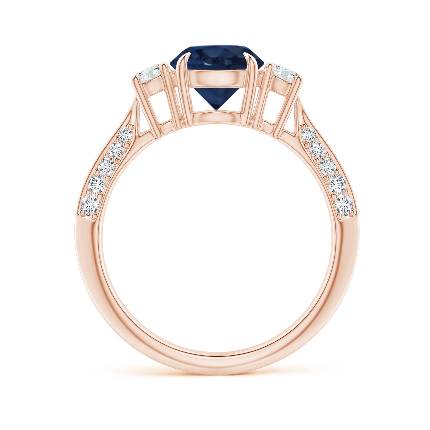 AA - Blue Sapphire / 2.01 CT / 14 KT Rose Gold