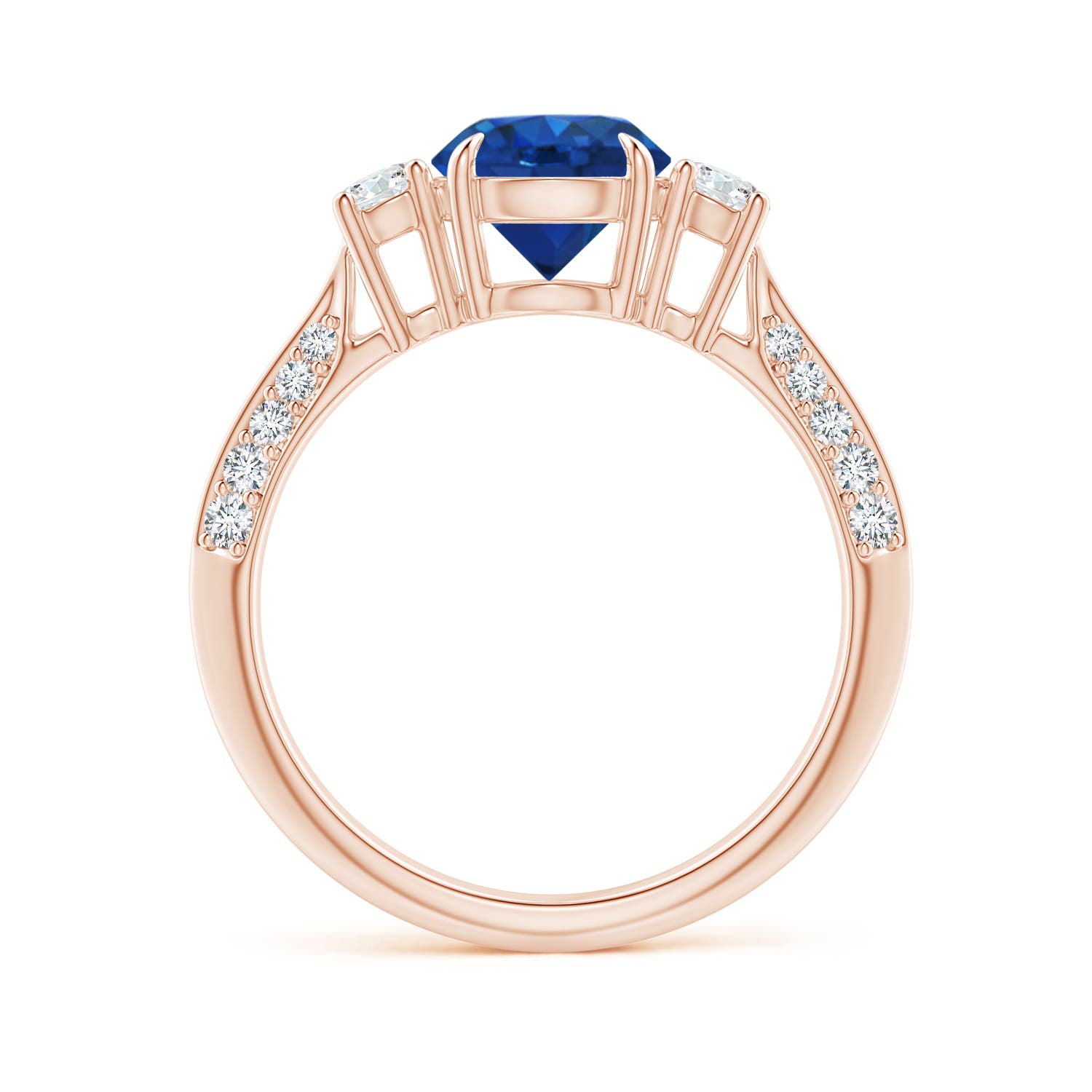 AAA - Blue Sapphire / 2.01 CT / 14 KT Rose Gold