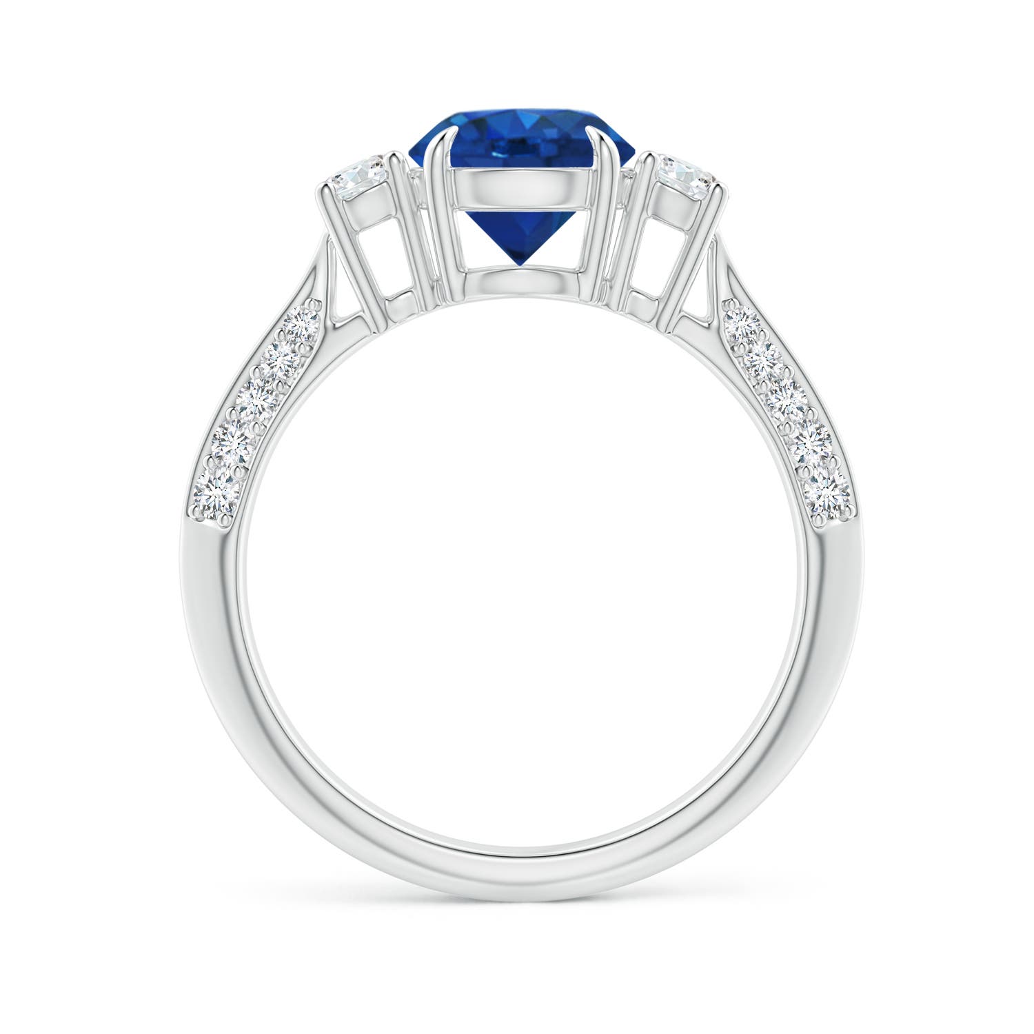 AAA - Blue Sapphire / 2.01 CT / 14 KT White Gold