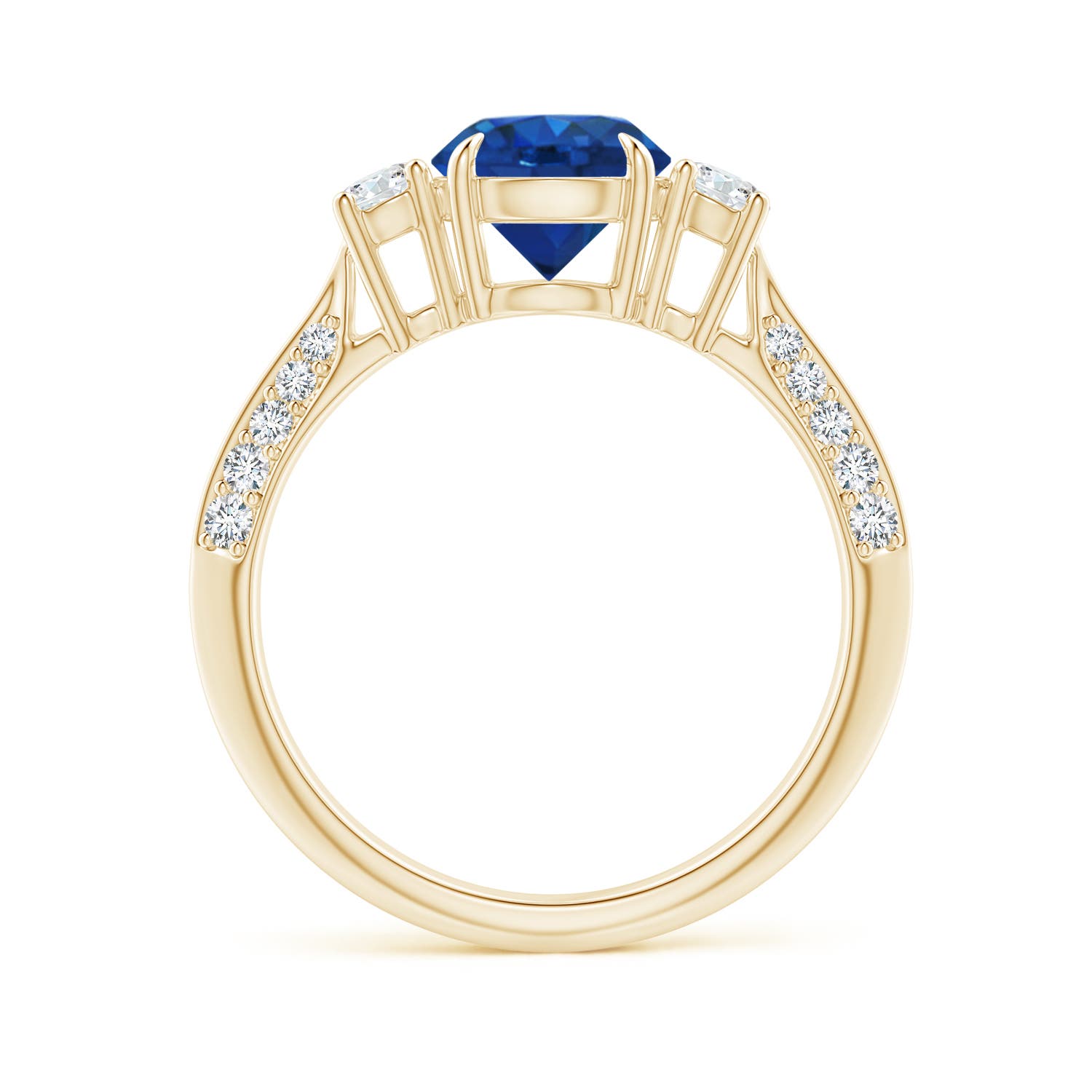 AAA - Blue Sapphire / 2.01 CT / 14 KT Yellow Gold